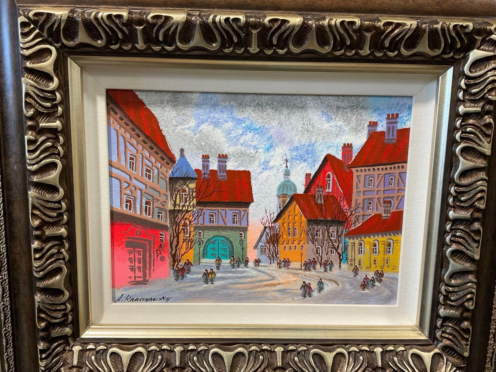 Framed Signed & #d 99/150 Serigraph titled Chester - England by Anatole Krasnyansky, 20x23 inches - 2