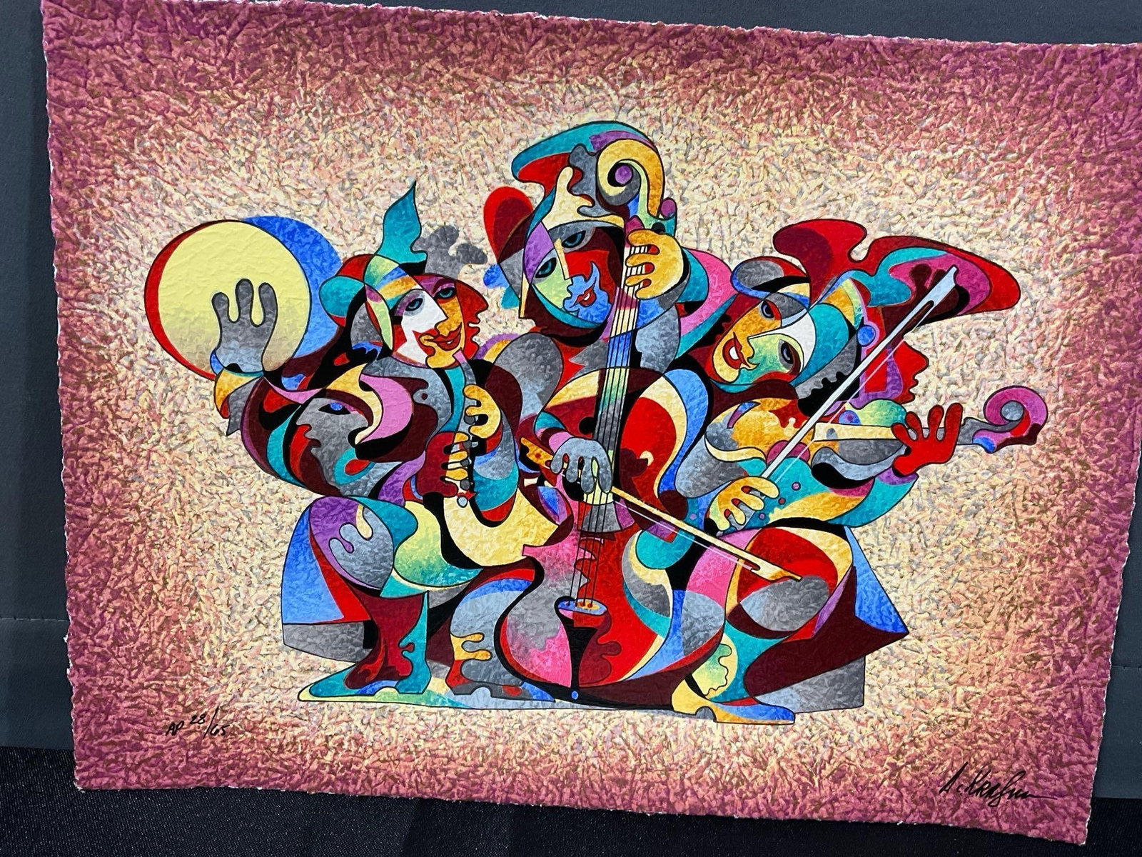 Unframed Serigraph Signed & #d AP 28/65 titled Street Quartet II by Anatole Krasnyansky, 10x14 in - 2