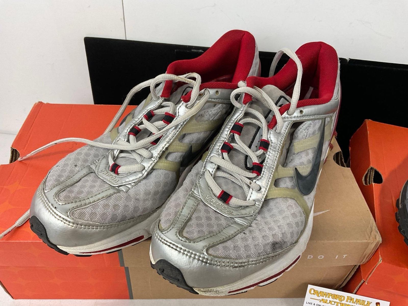2 Pairs of Shoes, Vintage Nike Air Zoom Swift Vapor, Silver/Red, & Nike Air Max TL 2.5, w/boxes - 2