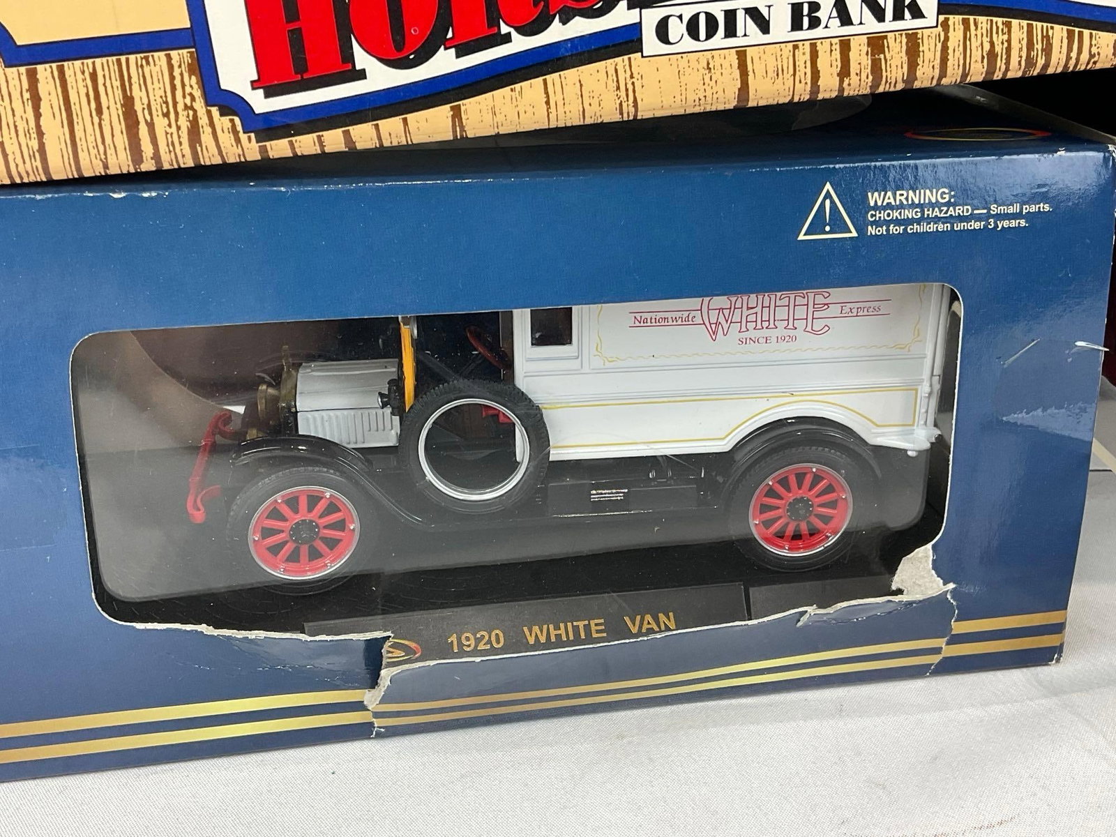 Car Diecast Models, Kenworth K100E, Horse & Wagon Coin Bank, 1920 White Van, 2 Trustworthy Car Ba... - 2