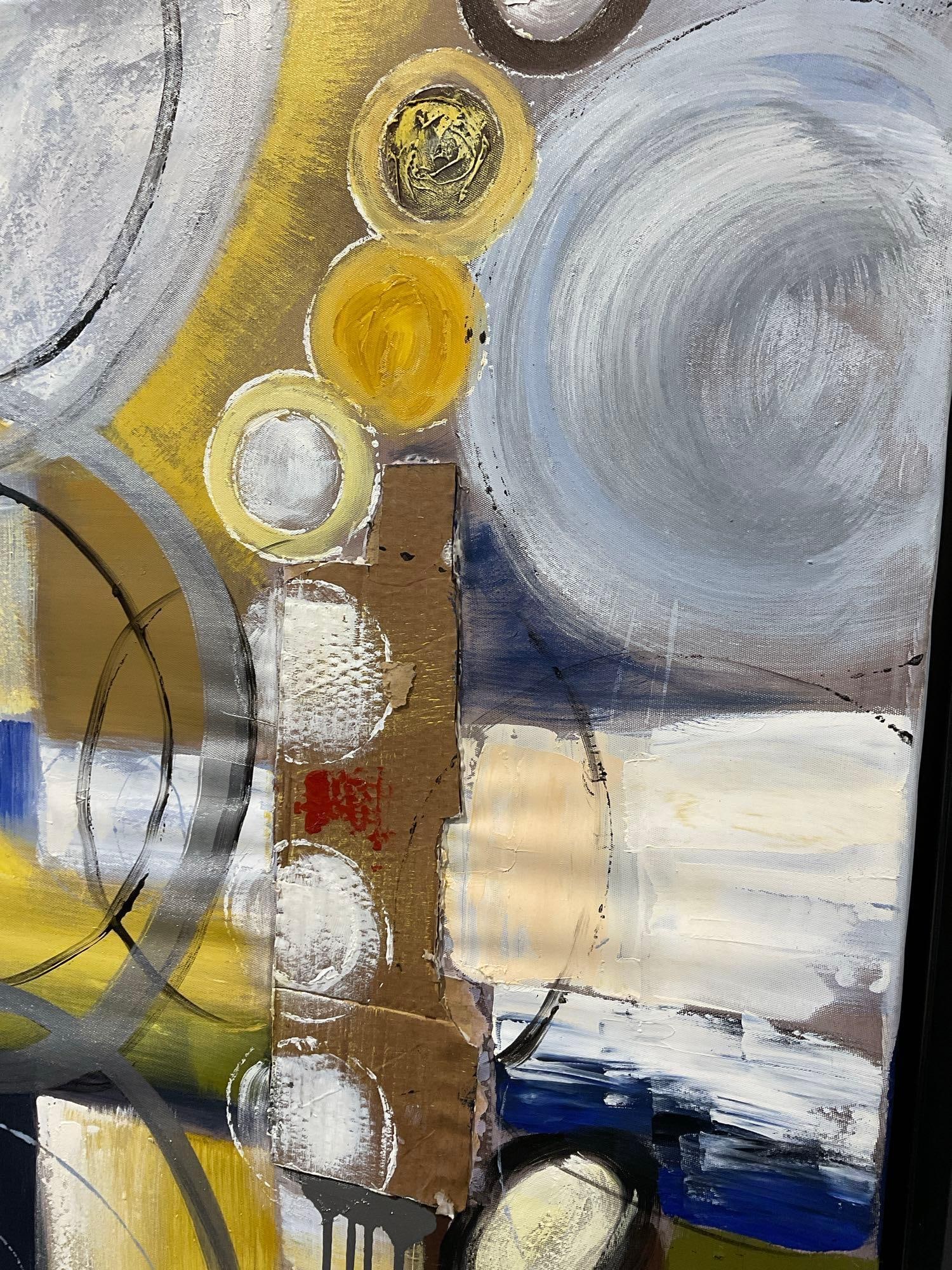 Framed Oil on Canvas, Mixed Media, Abstract piece, looks to be in the style of J.B. Hall, 39x50 i... - 2