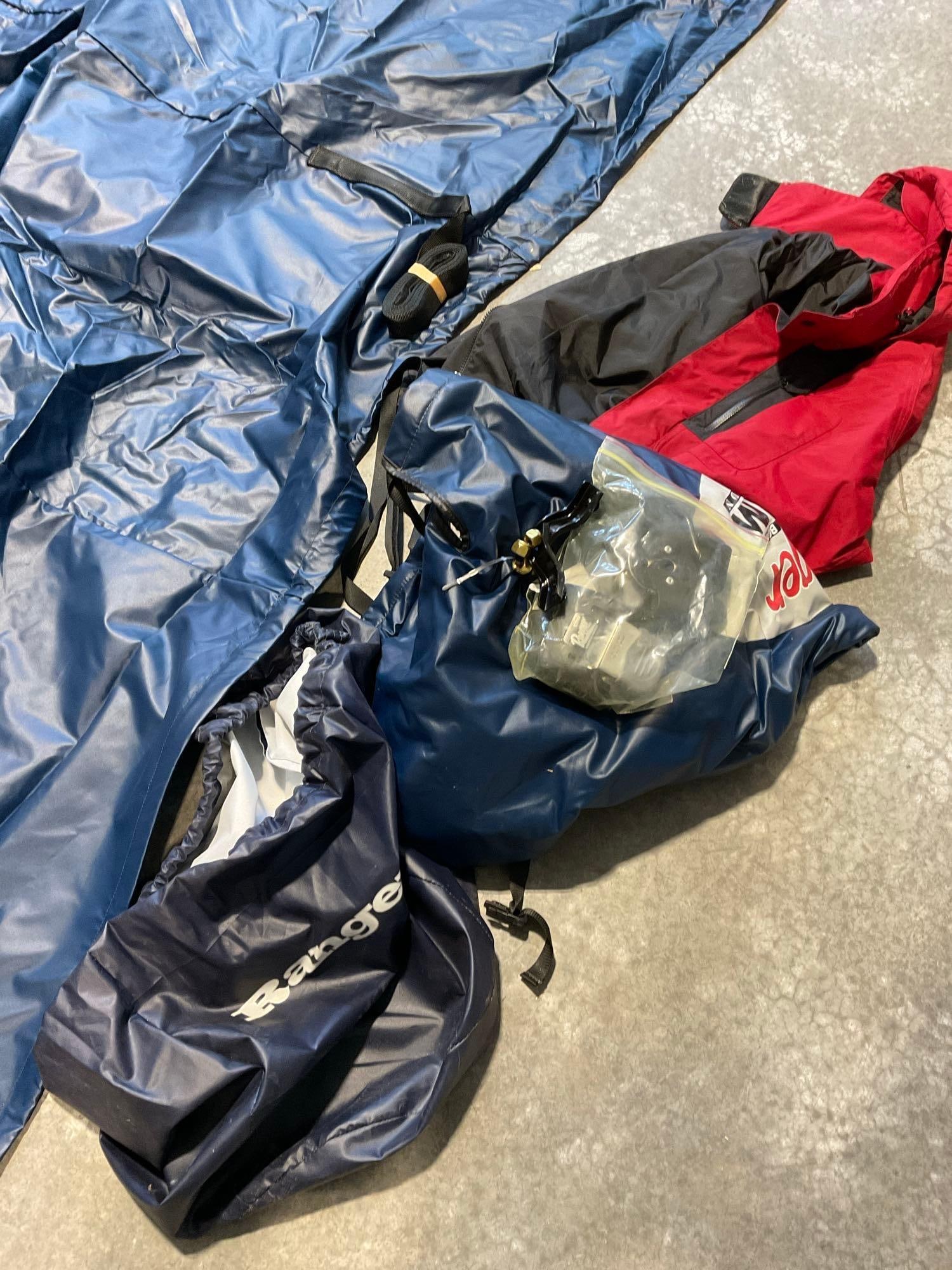Massive Ranger Boat Cover model Z21, in Navy Blue, roughly 18 x 8 feet coverage, in carrying bag - 2