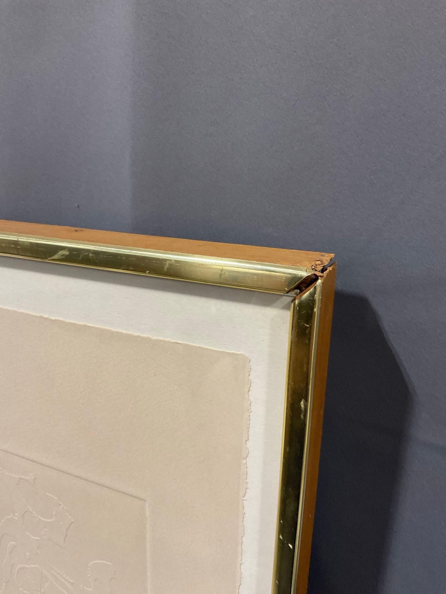 Framed Watercolor, signed #d AP IX, signed by artist, looks like Din? Jimenez, 37x26 inches - 2