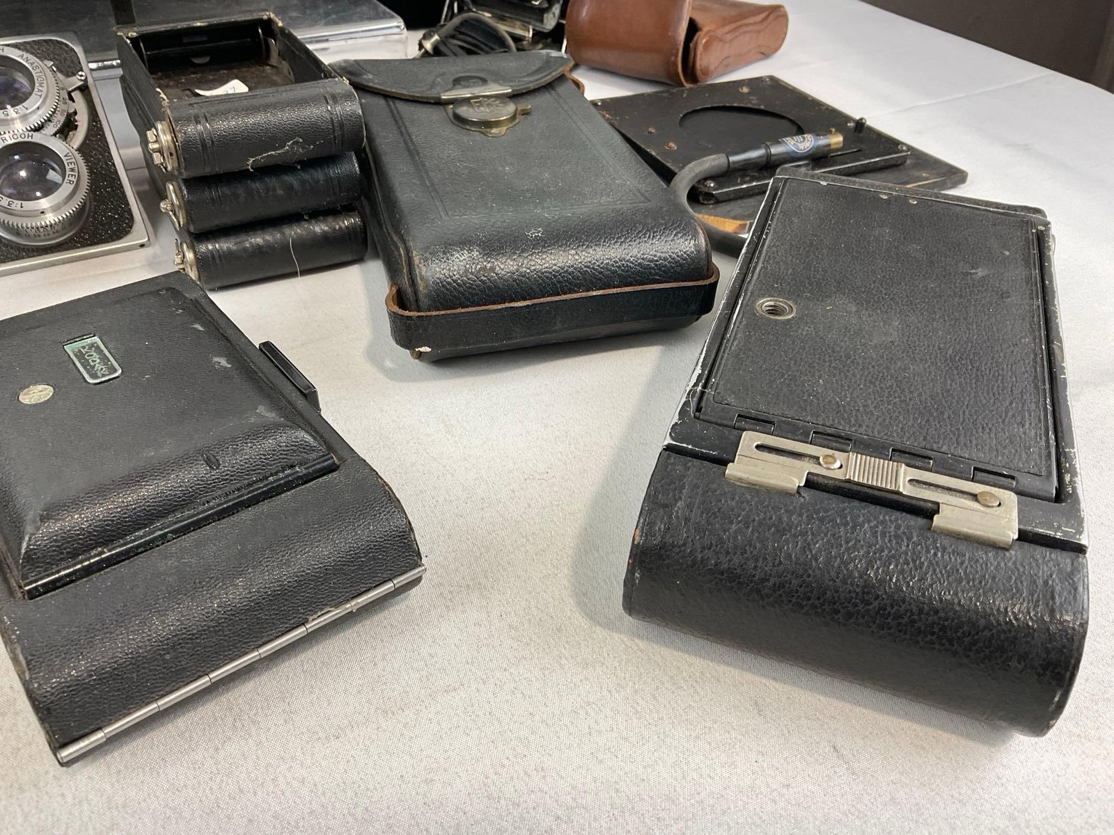 Selection of Vintage Cameras, some wear, and some missing pieces, Mamiya Flex JR, Eastman Kodak C... - 7
