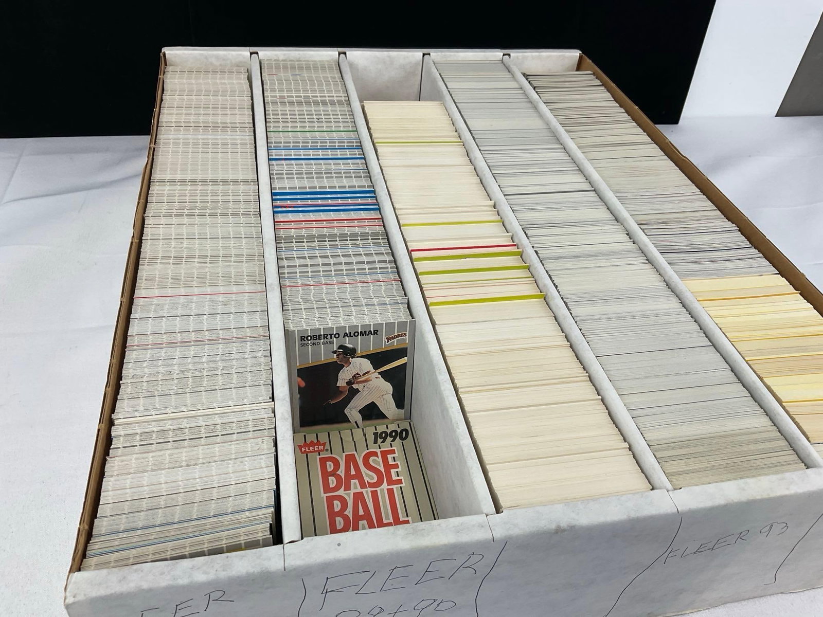 Box of Vintage 5k Sports Cards, Fleer Baseball 90-93, nice variety - 2