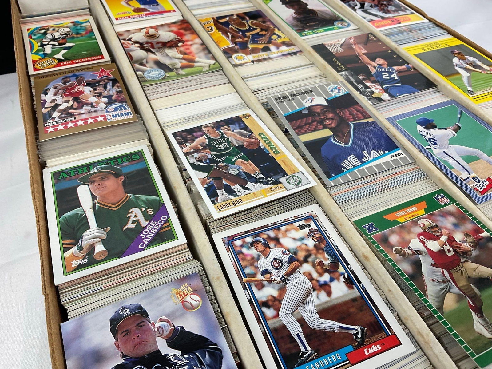 Box of Vintage 5k+ Sports Cards, Fleer Ultra, Topps, Upper Deck, Baseball, Basketball & Football - 3