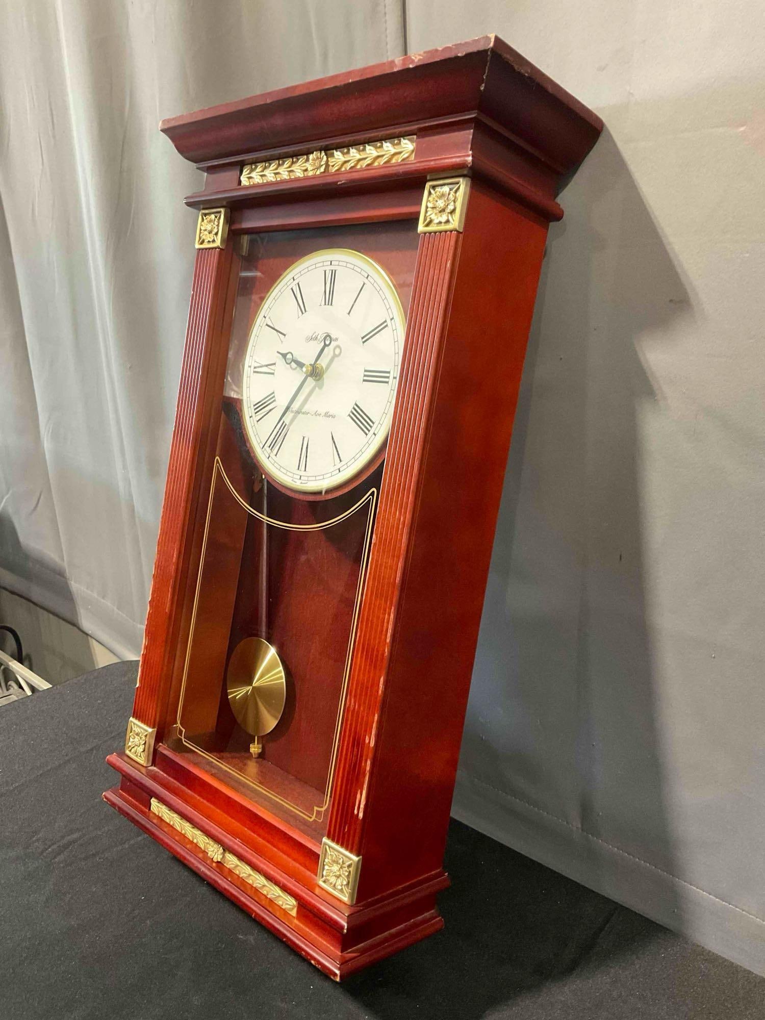 Seth Thomas Westminster-Ave Maria Battery Operated Wall Clock. Good Condition. See pics. - 2