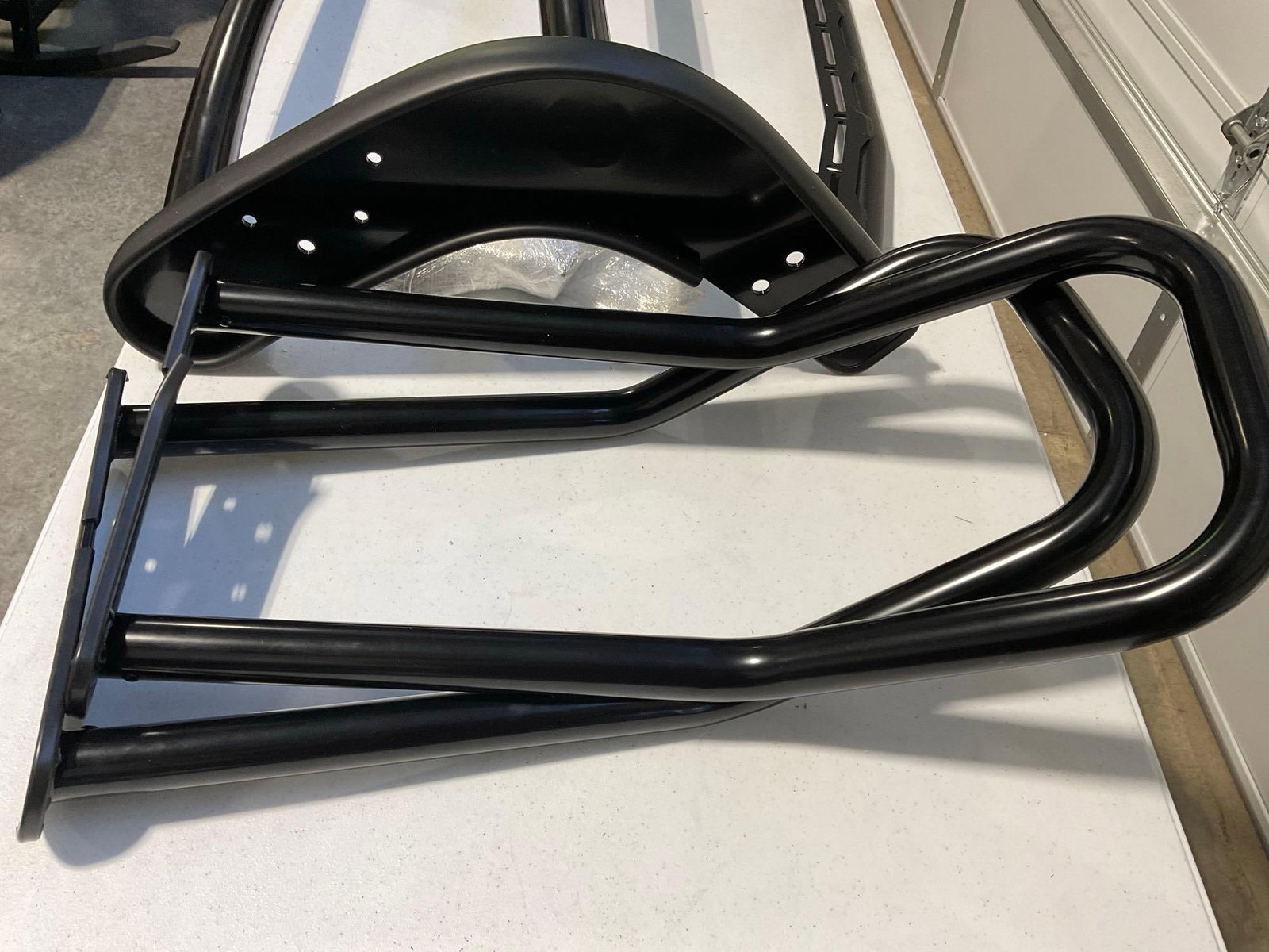 Black Tubular Grille Guard & Push Bar, w/brackets, & bolts, side pieces not attached Appears Unused - 3