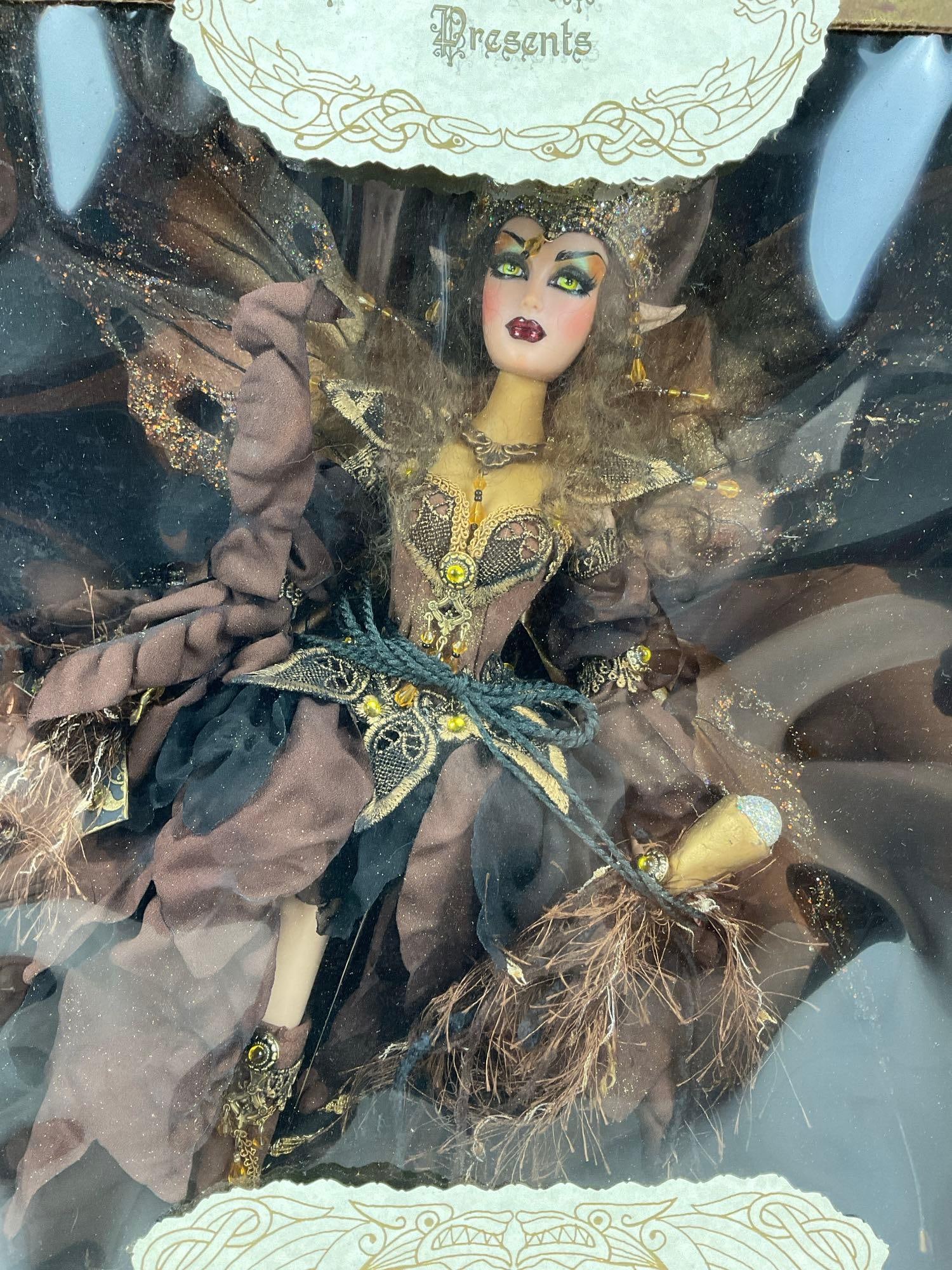 Forest of Avalon Presents Sarazyn, Fairy Gothmother Doll, in box, Hand Altered & crafted - 2