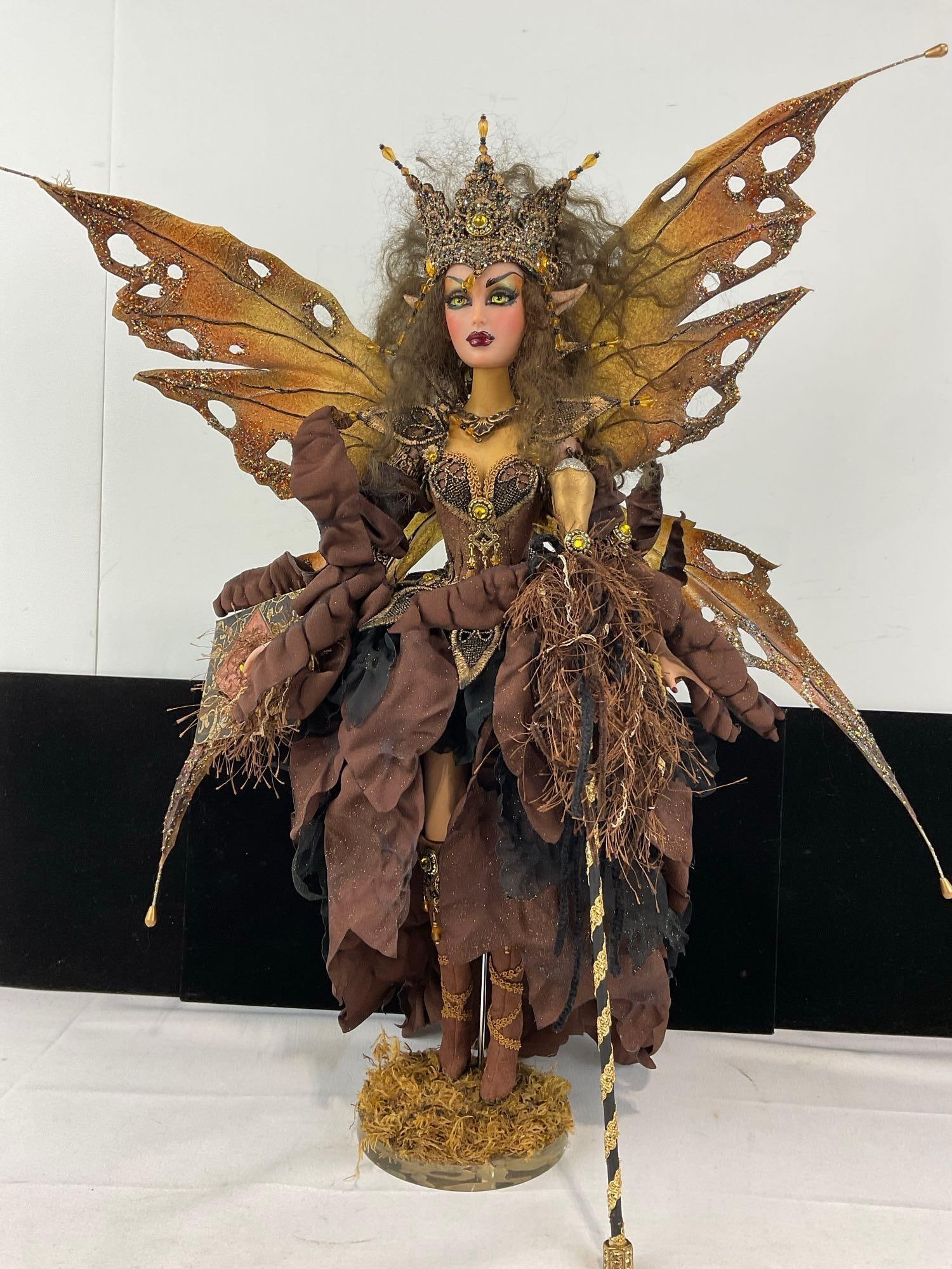 Forest of Avalon Presents Sarazyn, Fairy Gothmother Doll, in box, Hand Altered & crafted - 3