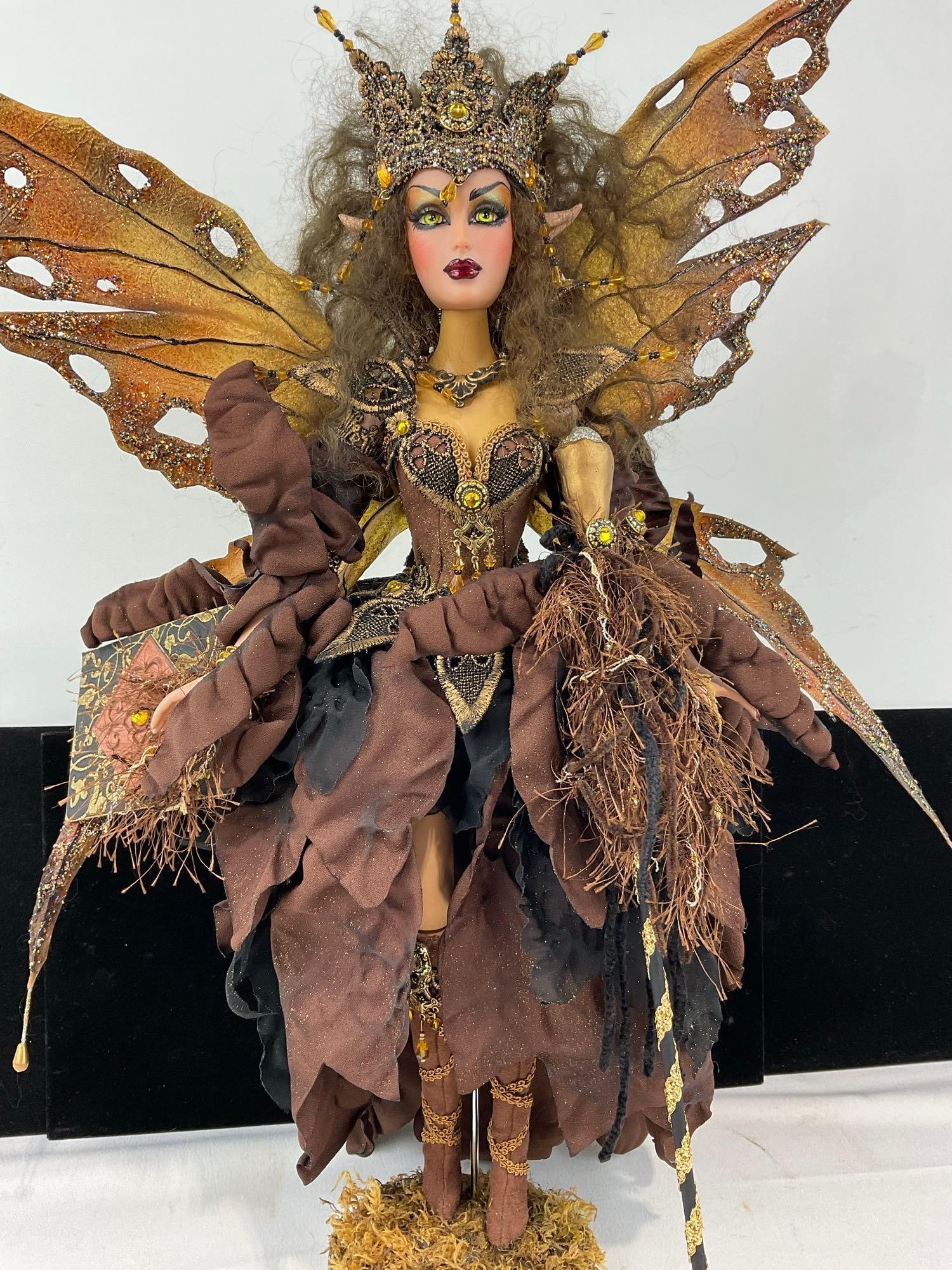 Forest of Avalon Presents Sarazyn, Fairy Gothmother Doll, in box, Hand Altered & crafted - 4