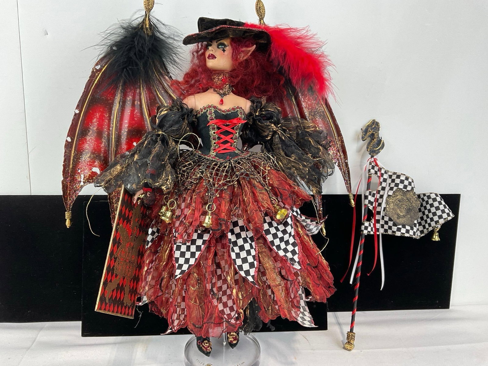 Forest of Avalon Presents Valentyna, Fairy Gothmother Doll, in box, Hand Altered & crafted - 3