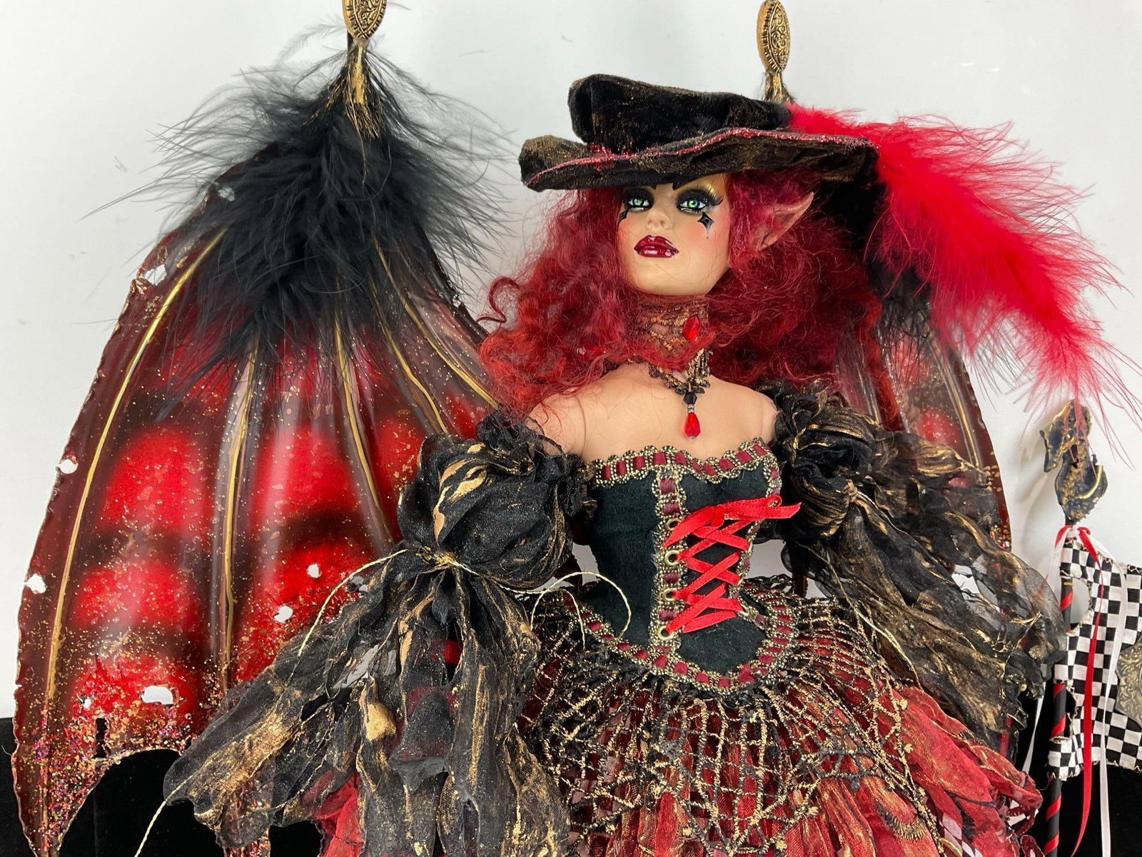 Forest of Avalon Presents Valentyna, Fairy Gothmother Doll, in box, Hand Altered & crafted - 4