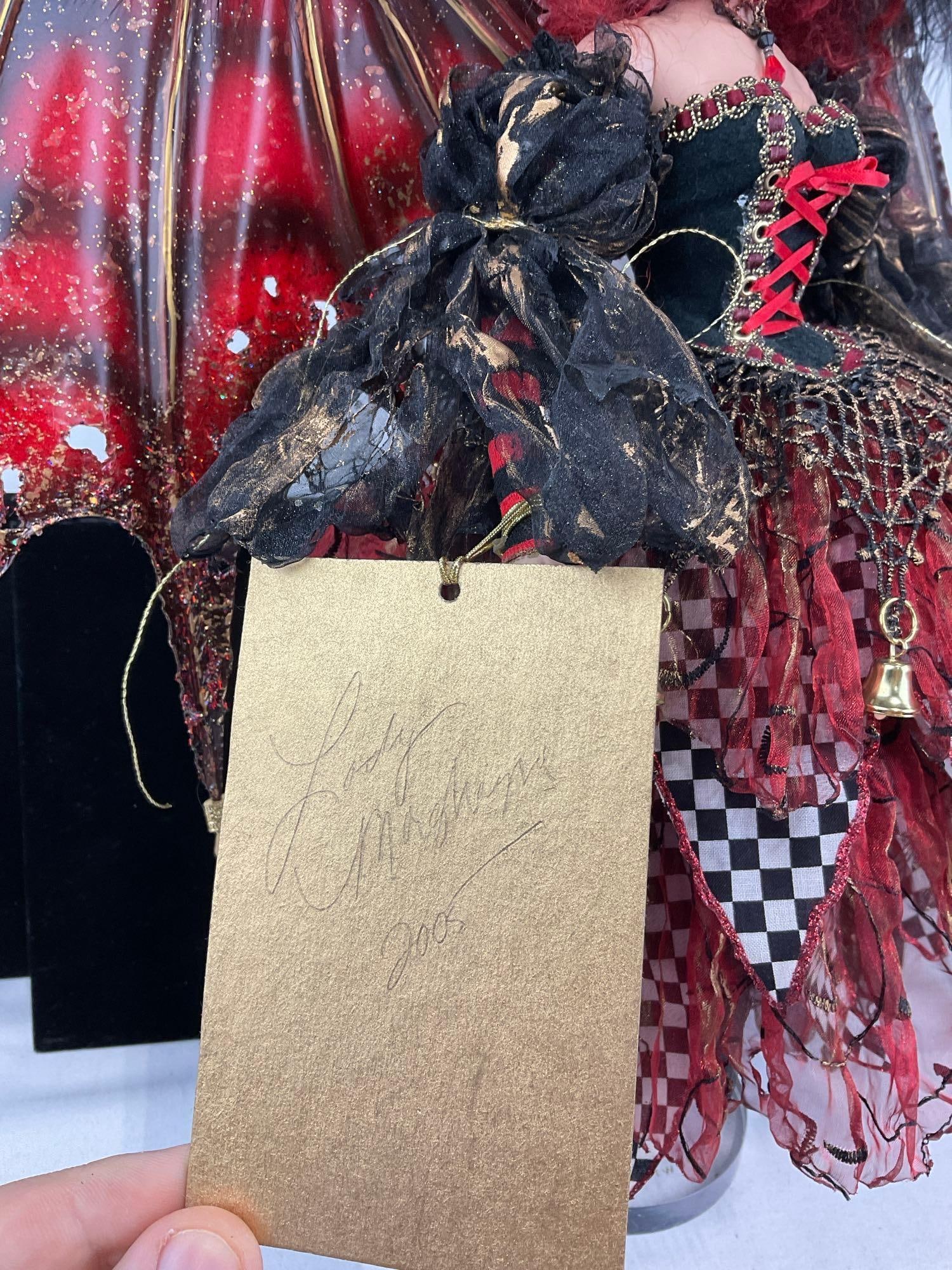 Forest of Avalon Presents Valentyna, Fairy Gothmother Doll, in box, Hand Altered & crafted - 6