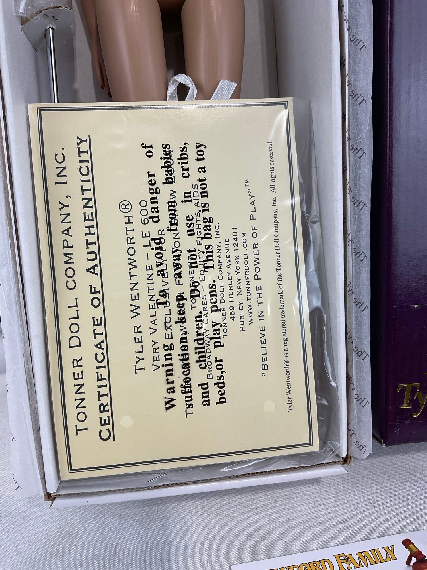 Tyler Wentworth Doll, TW9406 Very Valentine LE 600, no clothes included, in box w/COA - 2
