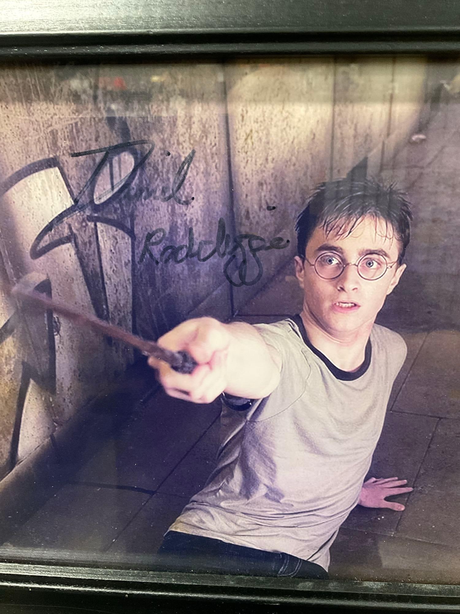 Framed Picture signed by Daniel Radcliffe as Harry Potter from Harry Potter films, 13x11 inches - 2