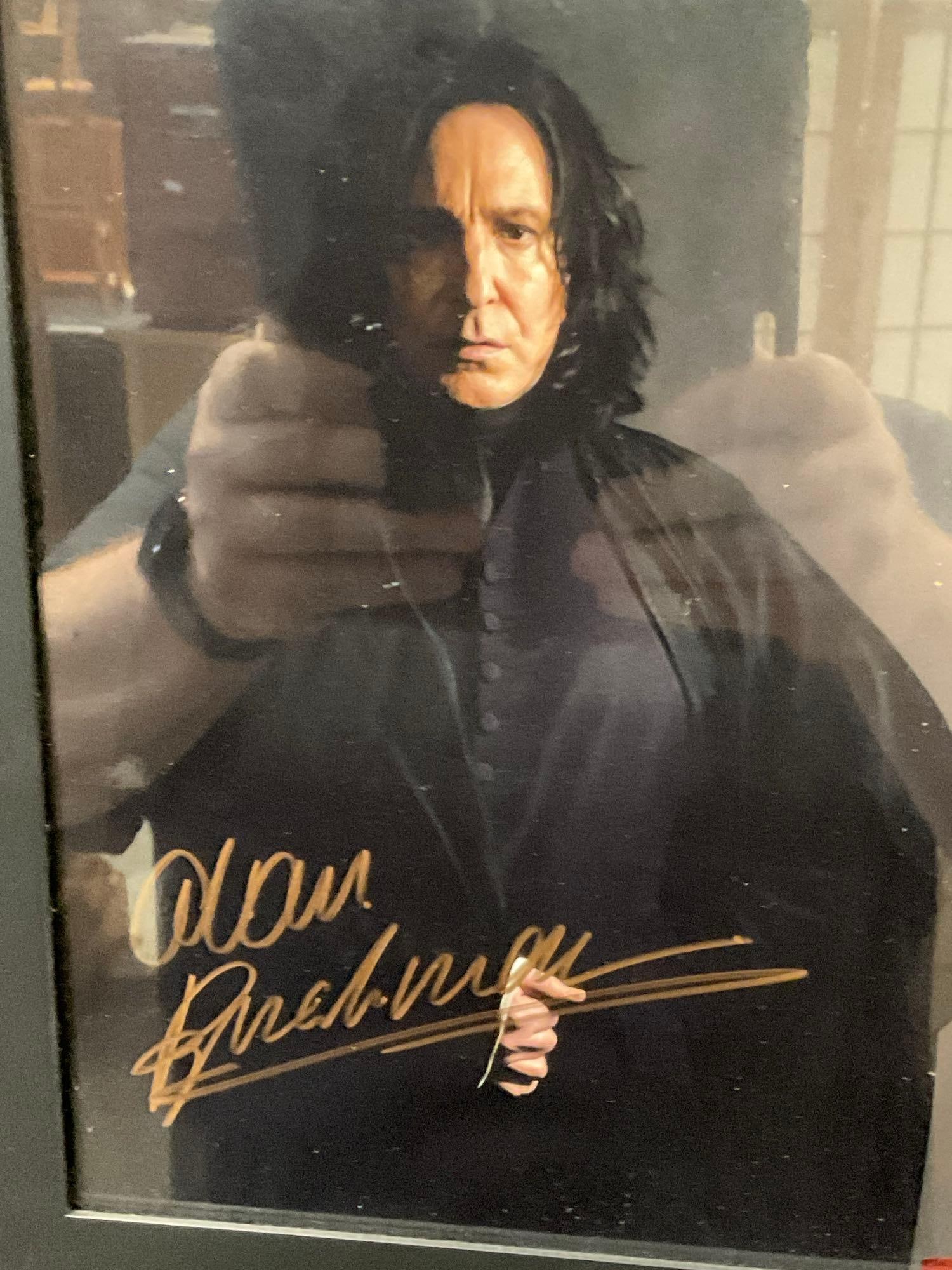 Framed Picture signed by Alan Rickman as Professor Snape from Harry Potter films, 14x12 inches - 2