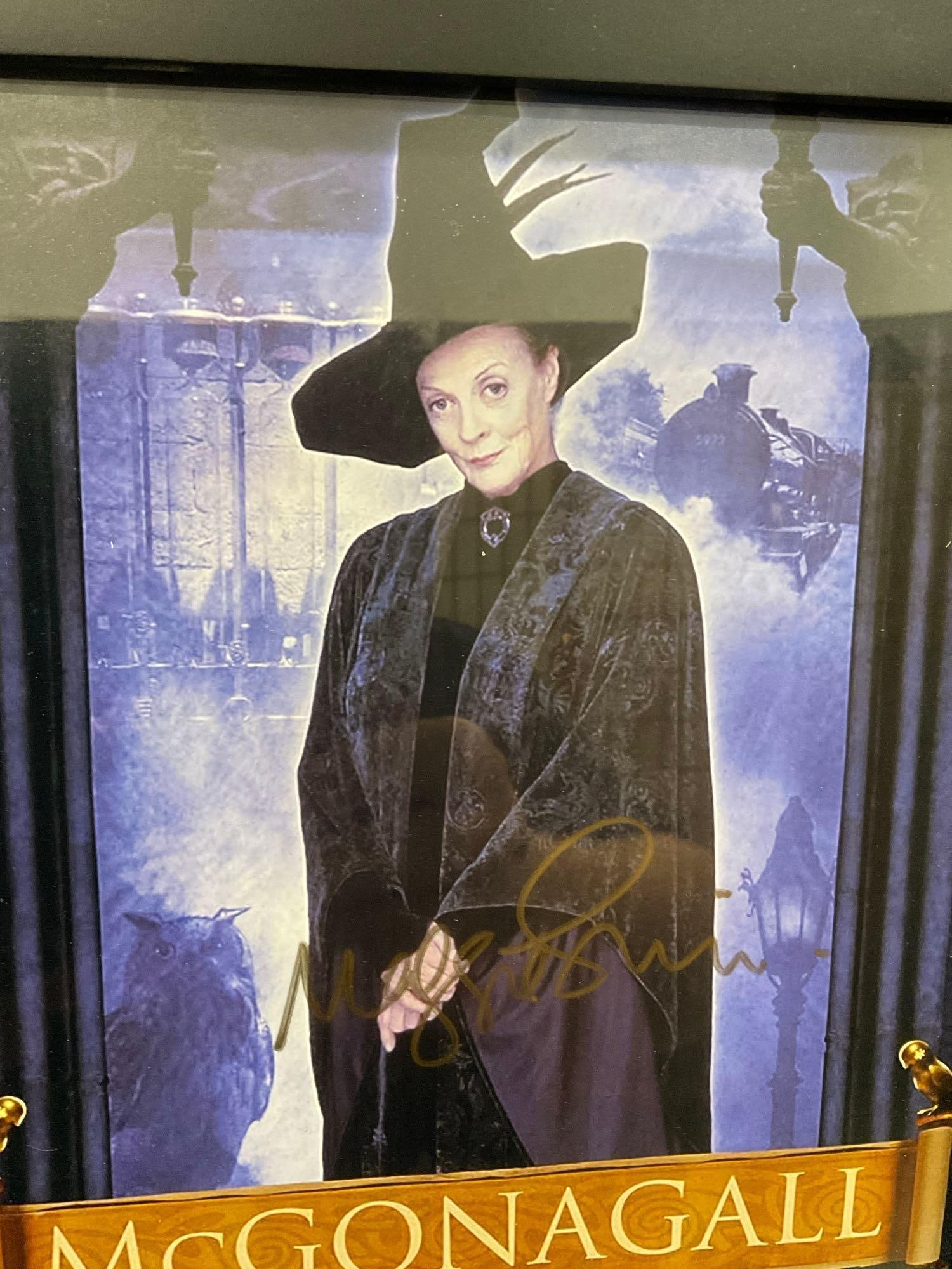 Framed Picture signed by Maggie Smith as Professor McGonagall from Harry Potter films, 13x11 inches - 2