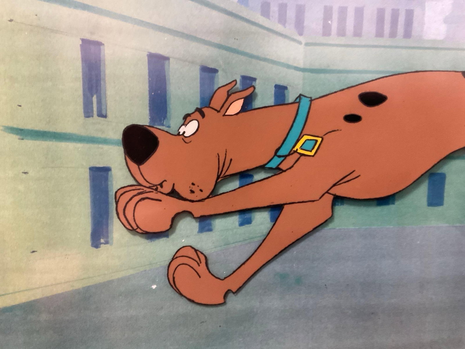 Framed Scooby-Doo Cartoon Animation Cel, 16h x 19w inches - 2