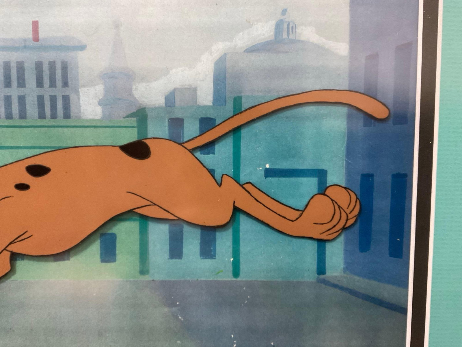 Framed Scooby-Doo Cartoon Animation Cel, 16h x 19w inches - 3