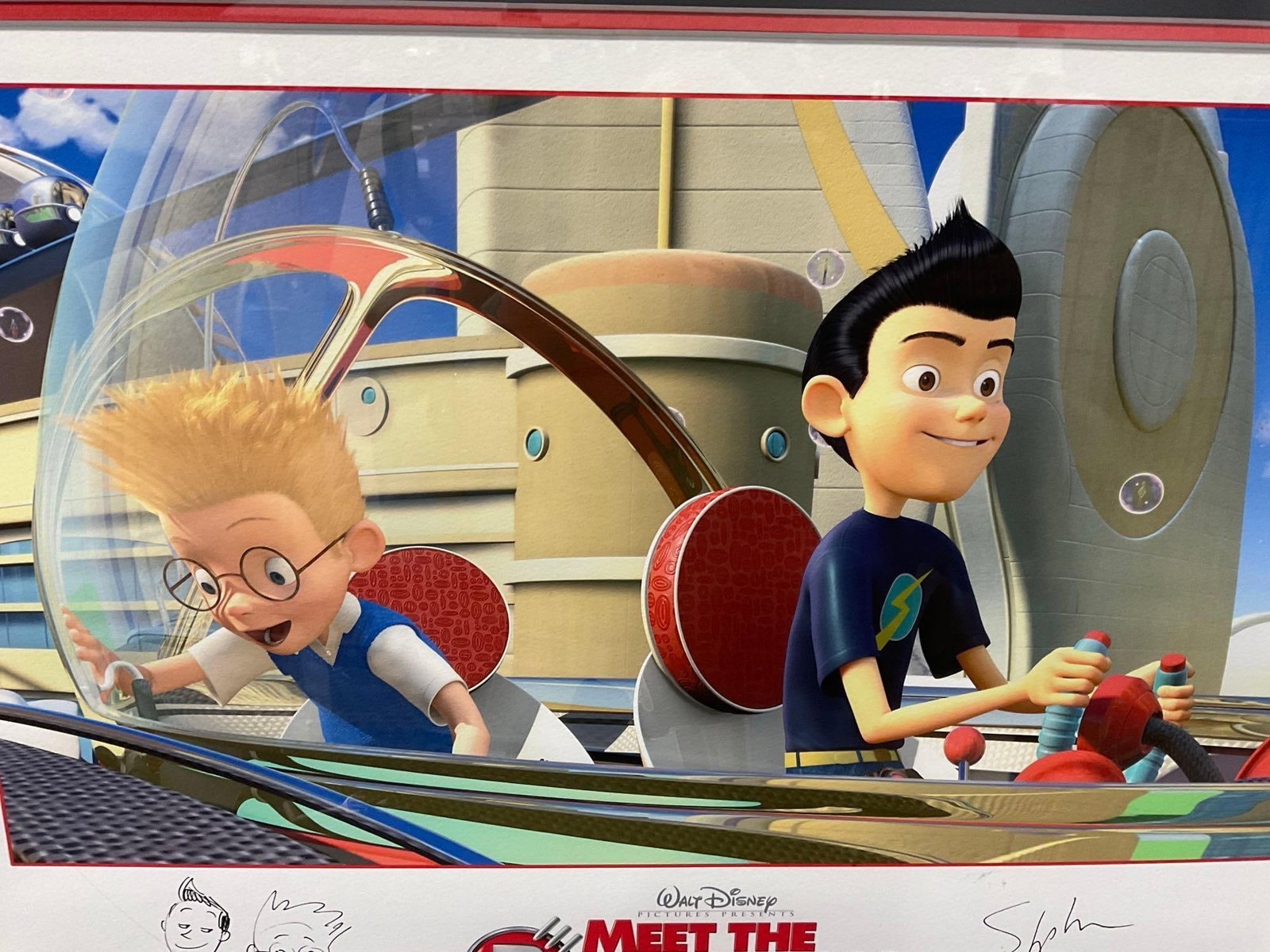 Framed Signed & #d 5/100, Meet The Robinsons Promo Poster, signed by Director Stephen J Anderson - 2