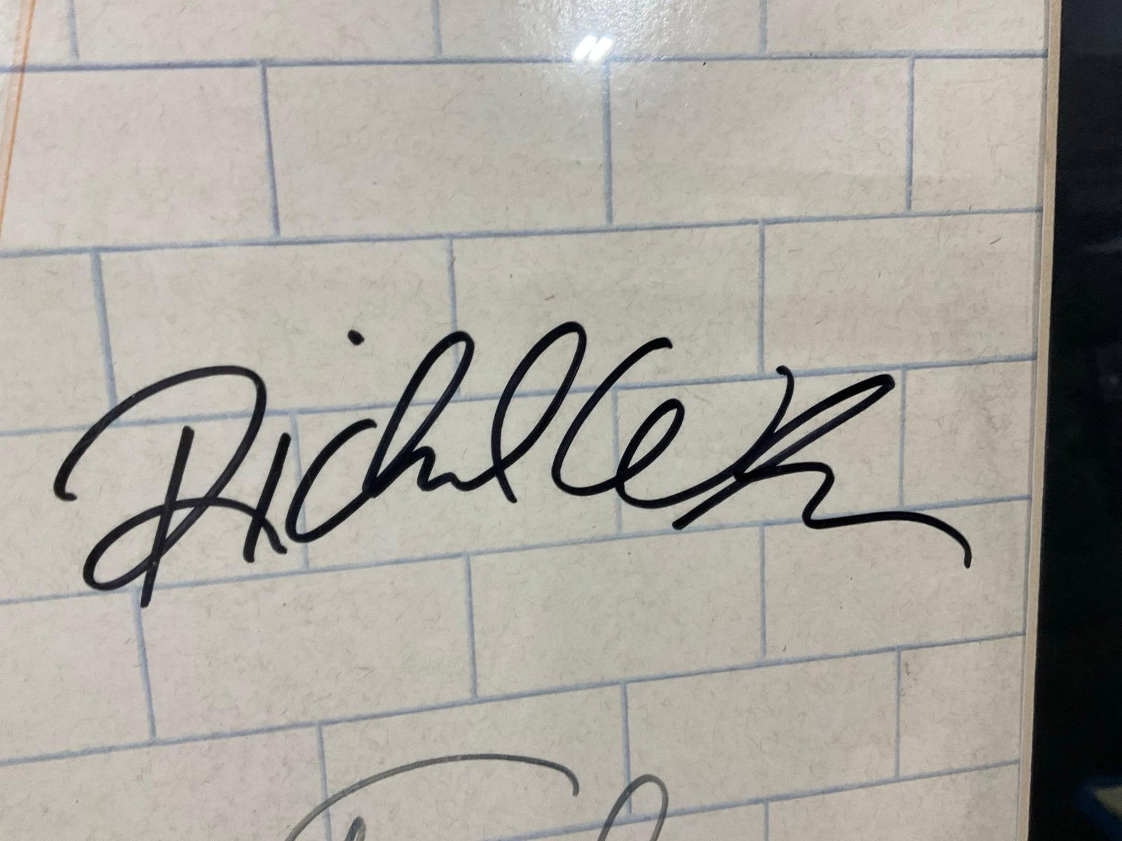 Framed Signed Pink Floyd The Wall, 1979 Record, signed by 4 band members, 21x25 inches - 7
