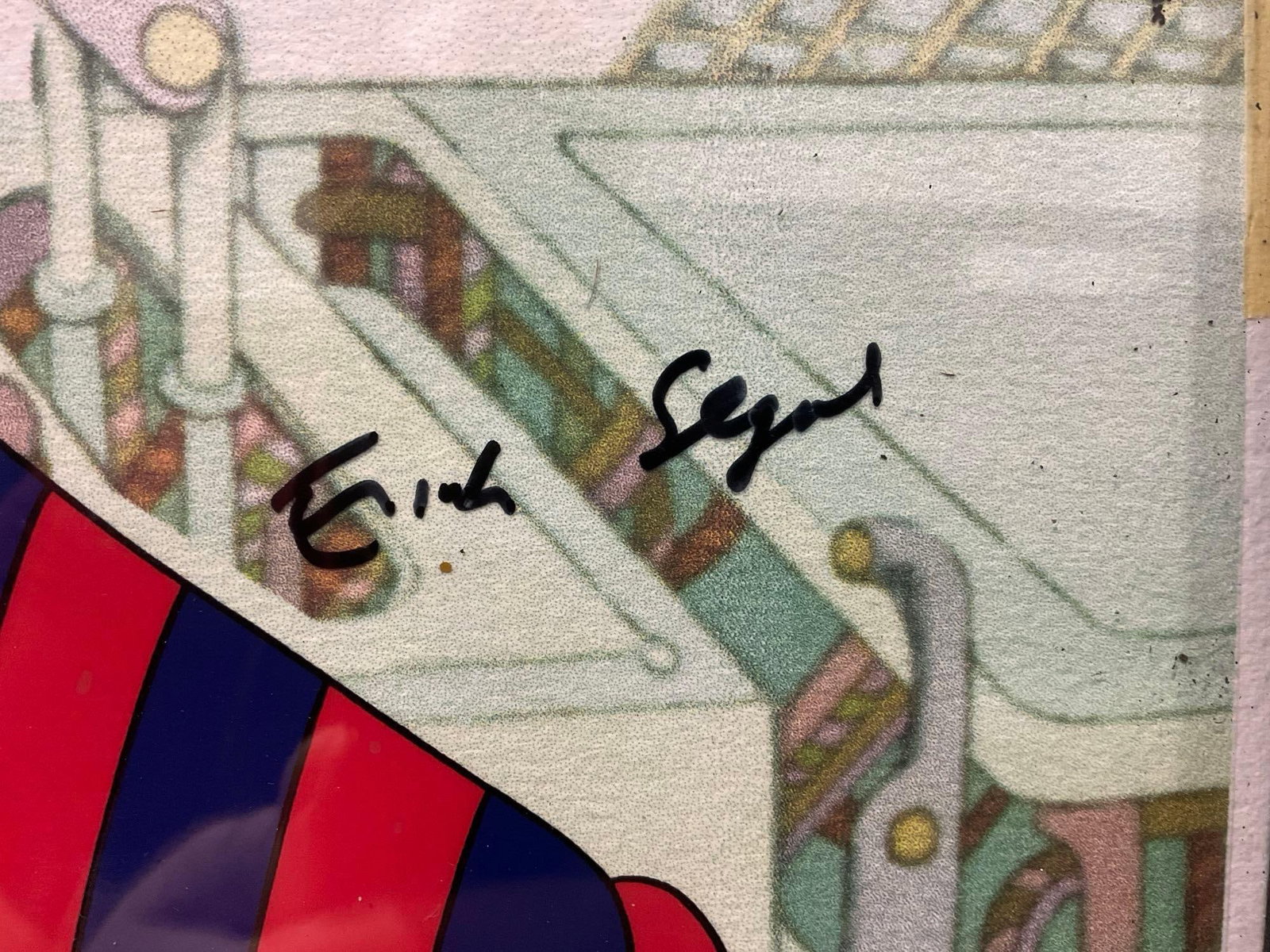 Framed LE Signed by Erich Segal & #d CC 9/75, Ringo Starr, A Yellow Submarine Animation Cel, 16x19 - 3