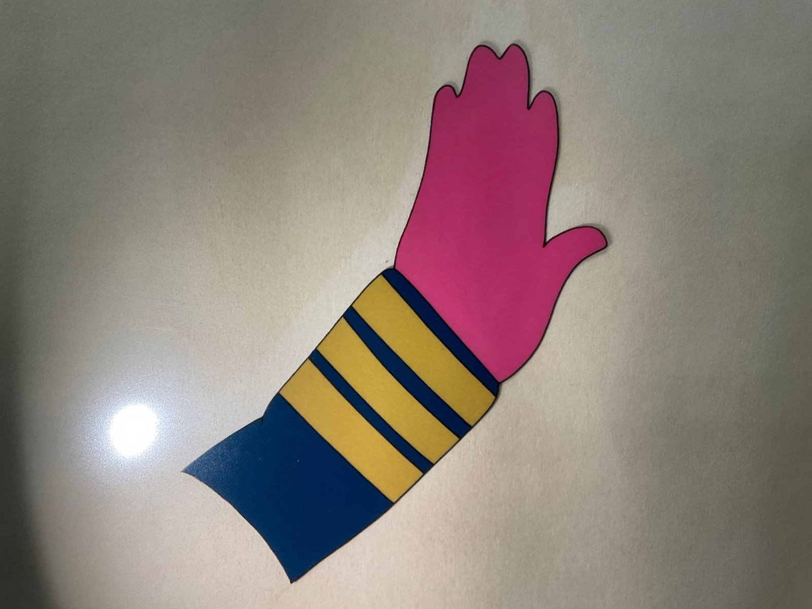 Framed Vintage 1970s era Animation Cel, poss. from Yellow Submarine 1968, 16x19 inches - 3