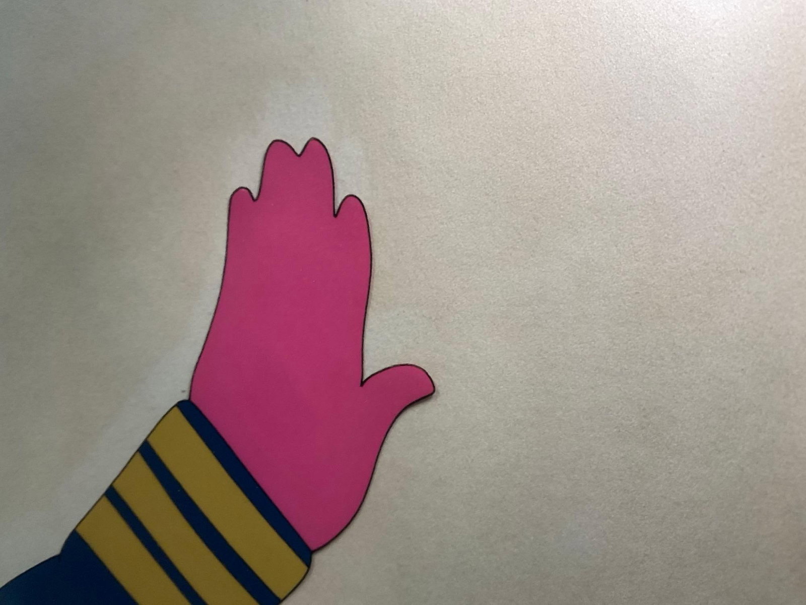 Framed Vintage 1970s era Animation Cel, poss. from Yellow Submarine 1968, 16x19 inches - 4