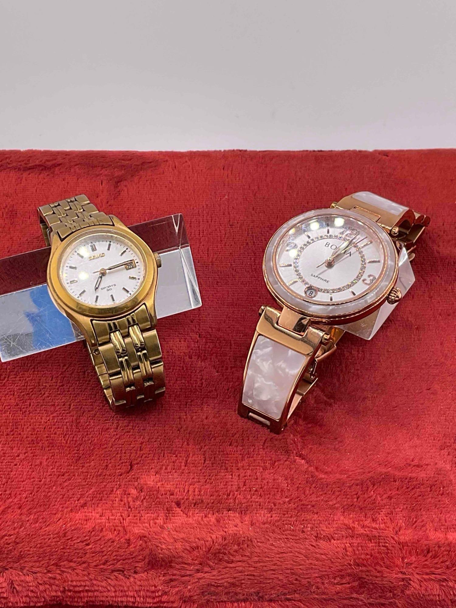 Women's Bonia Elegant Watch w/ Sapphire Crystal BNB10672 & Vintage Seiko Sport 50/ 7n82-0349 - 3