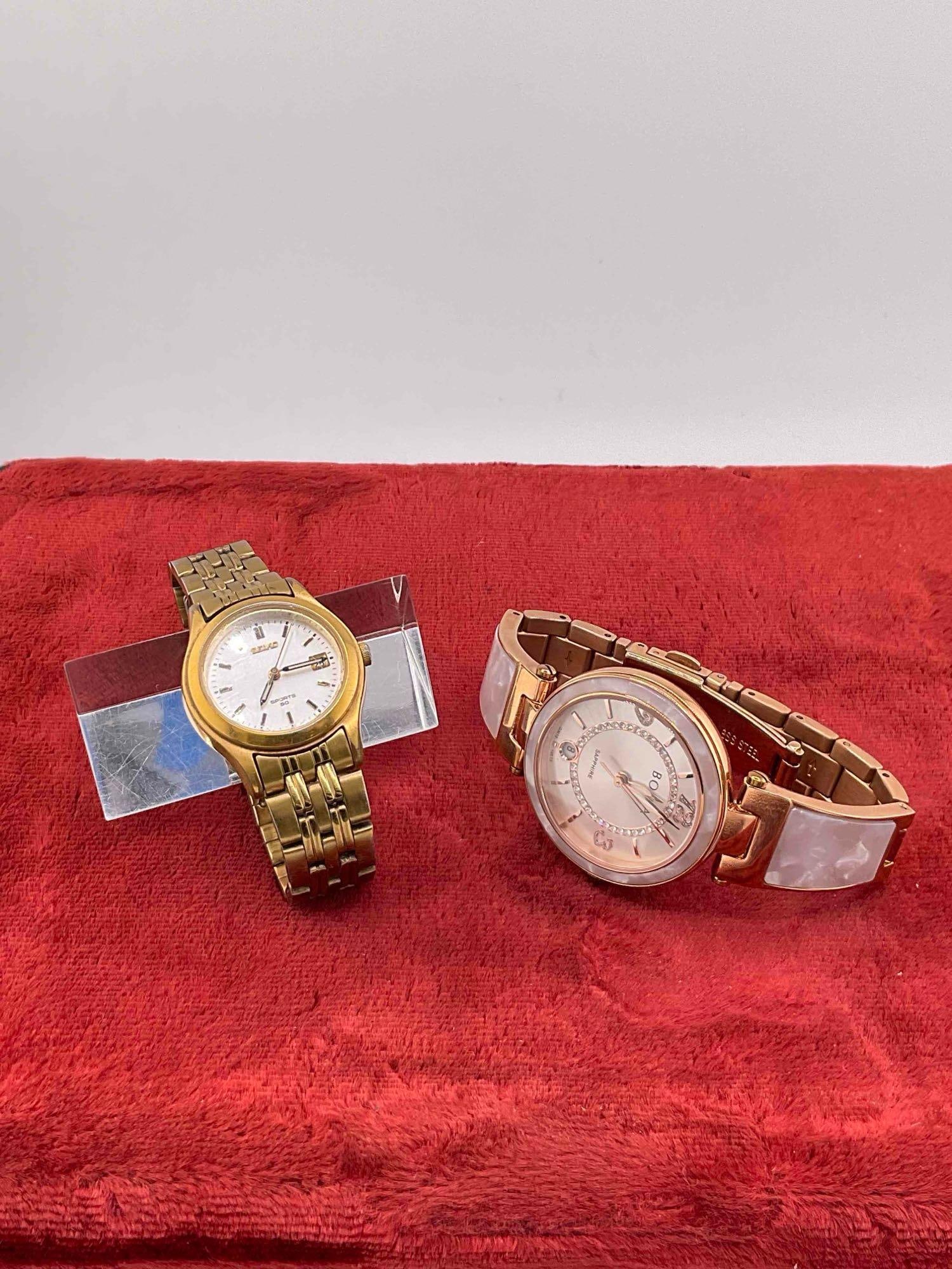 Women's Bonia Elegant Watch w/ Sapphire Crystal BNB10672 & Vintage Seiko Sport 50/ 7n82-0349 - 4