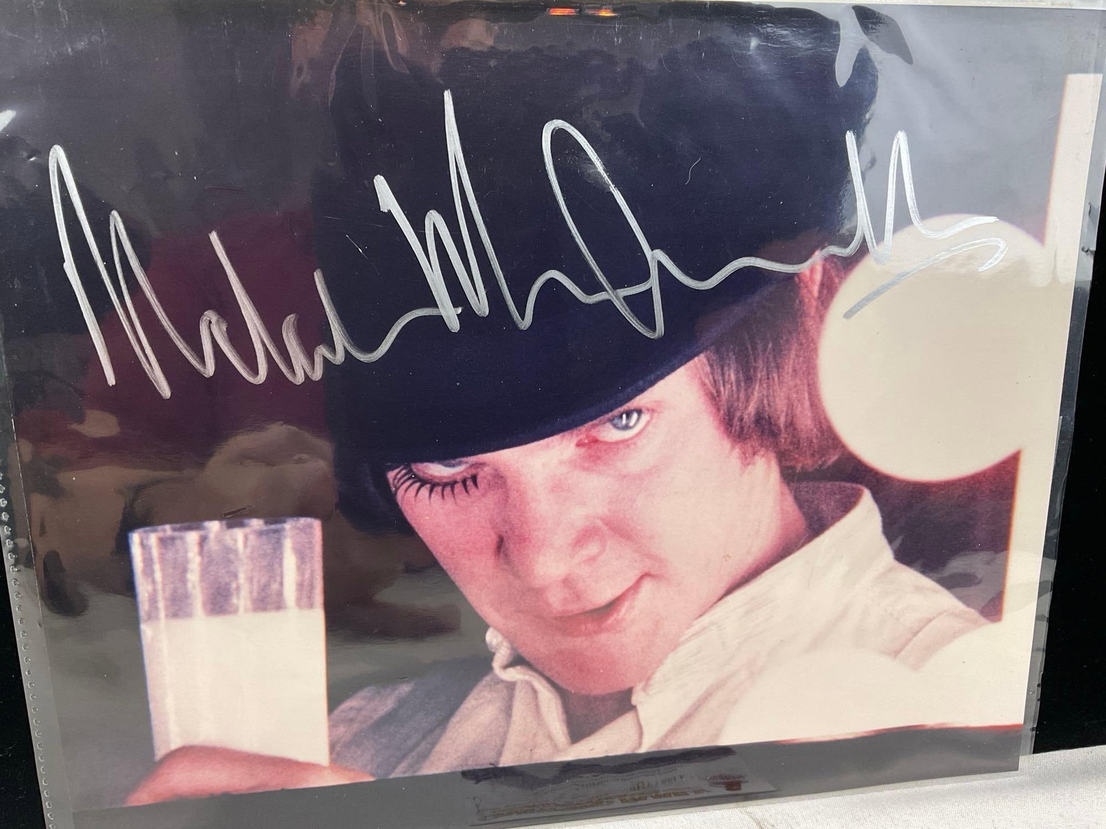 Signed Photograph of Malcolm McDowell, as Alex DeLarge 1971 A Clockwork Orange, 10x8 inch - 2