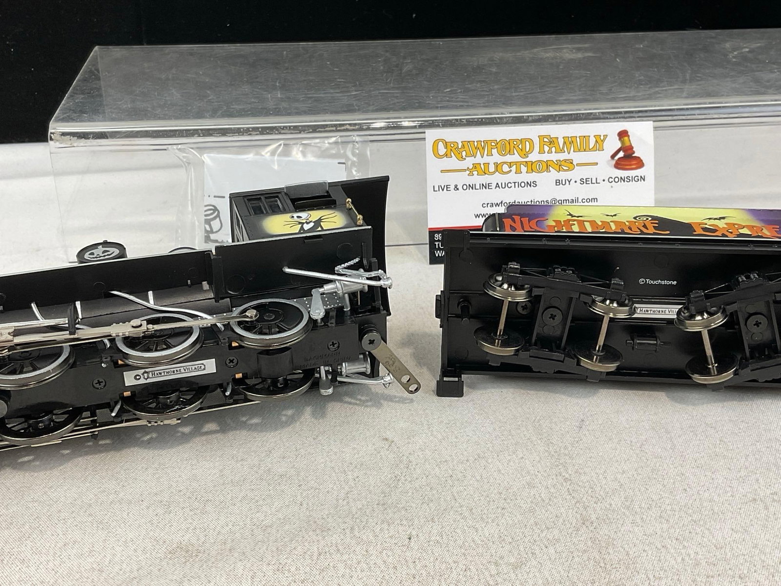 Hawthorne Village Nightmare Before Christmas Express Train Engine & Coal Tender, w/COA - 6