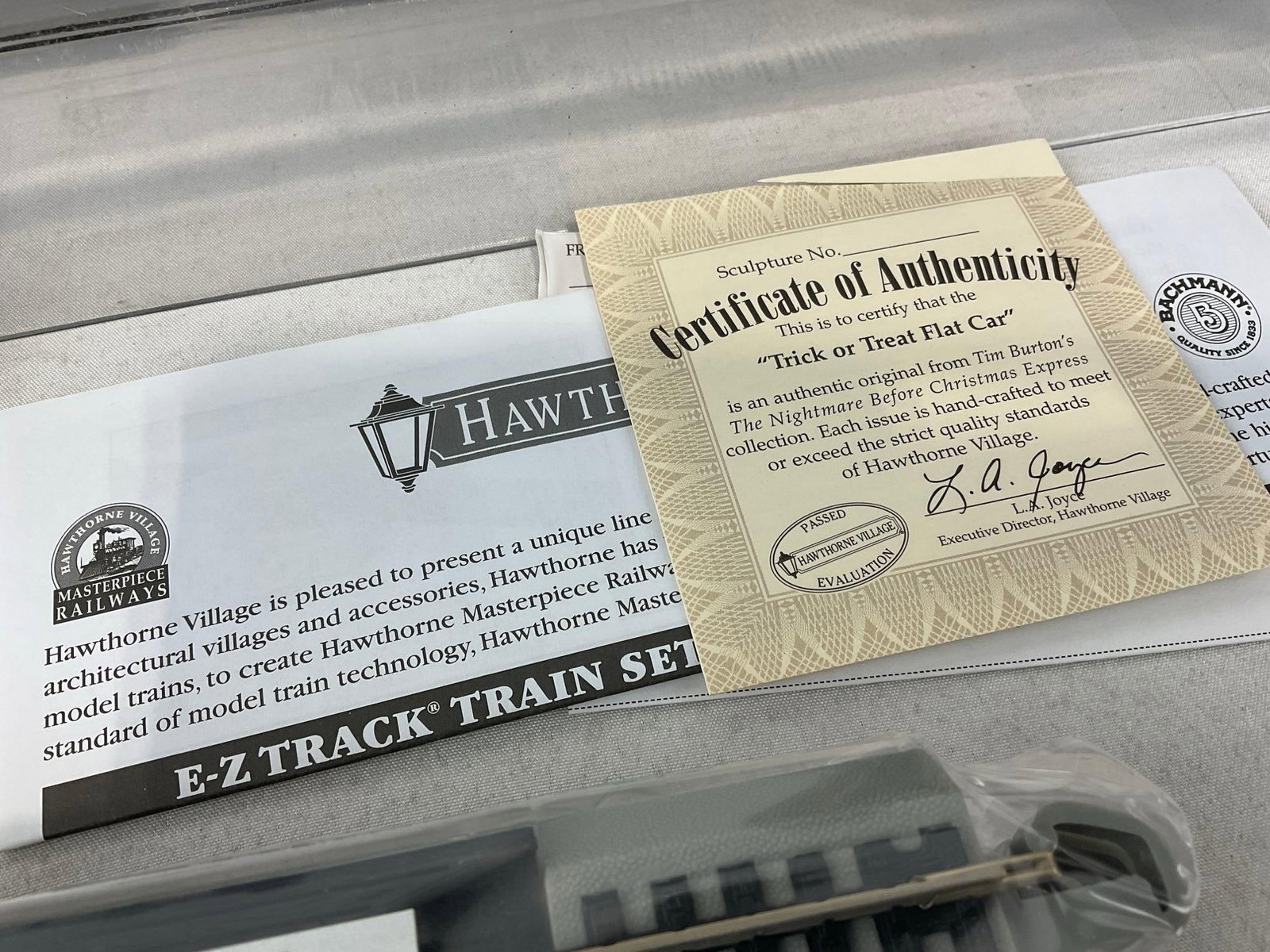 Hawthorne Village Nightmare Before Christmas Train Flat Car w/Trick or Treat, 2nd issue w/COA - 2