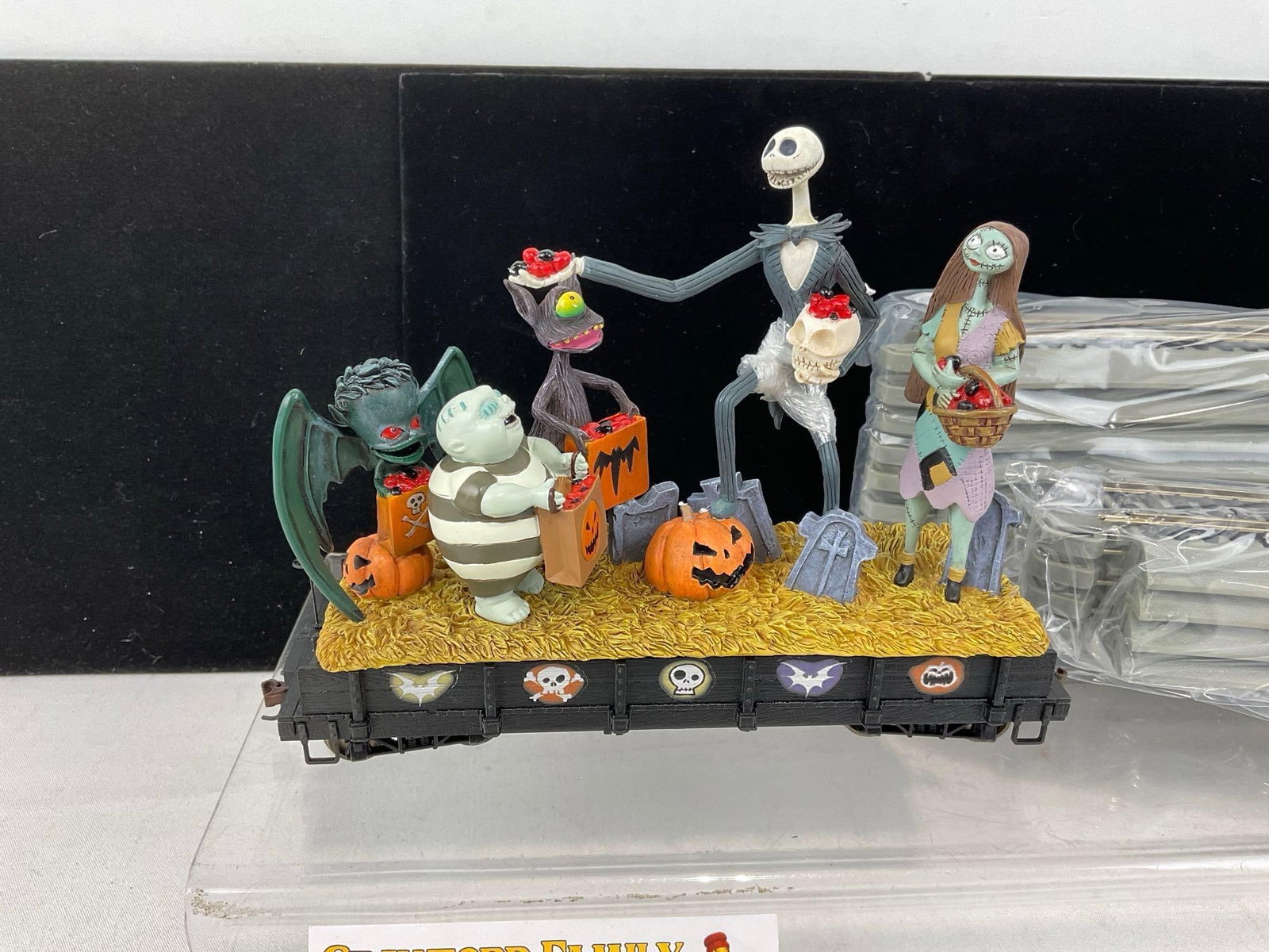Hawthorne Village Nightmare Before Christmas Train Flat Car w/Trick or Treat, 2nd issue w/COA - 5