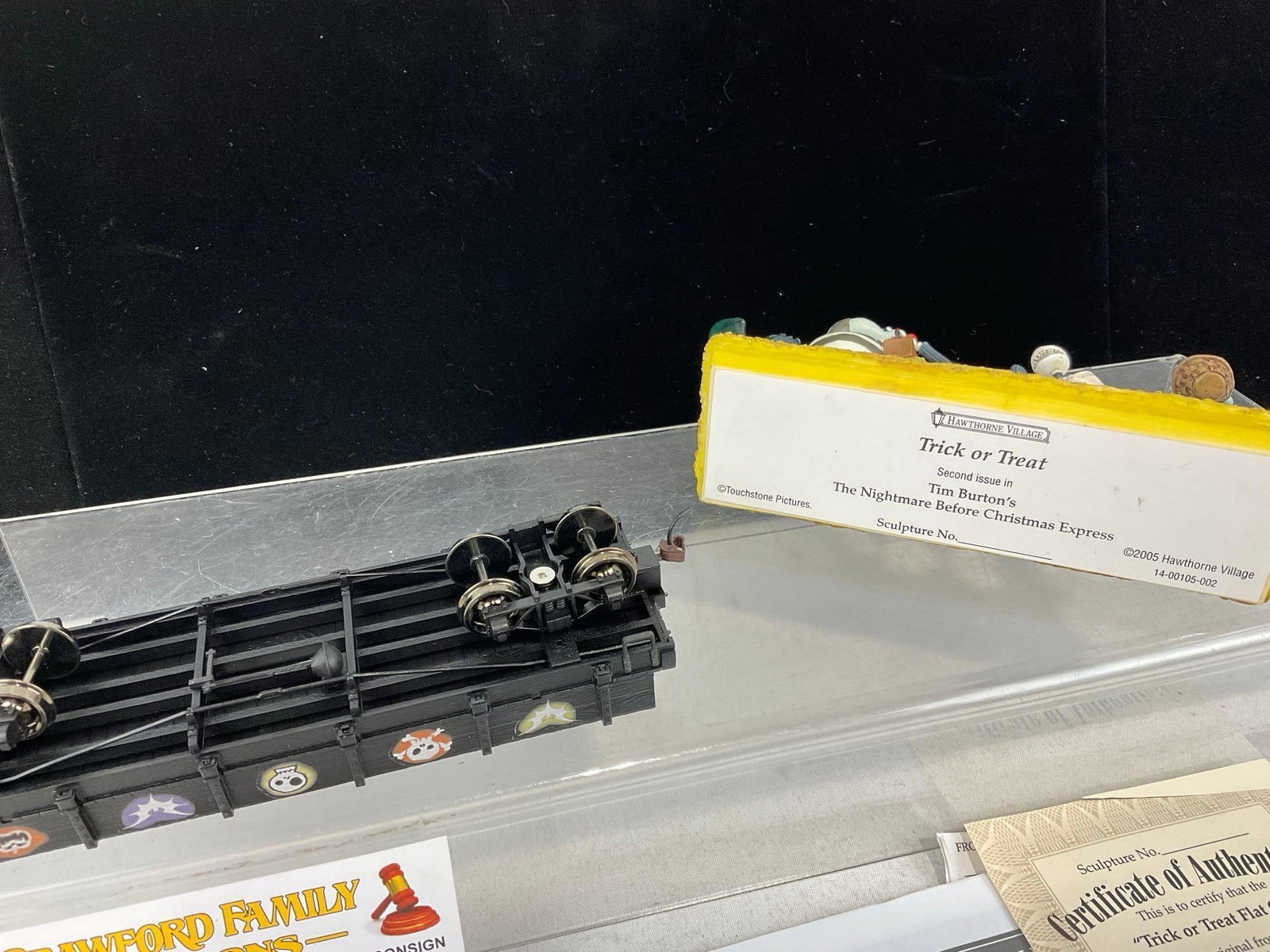 Hawthorne Village Nightmare Before Christmas Train Flat Car w/Trick or Treat, 2nd issue w/COA - 7