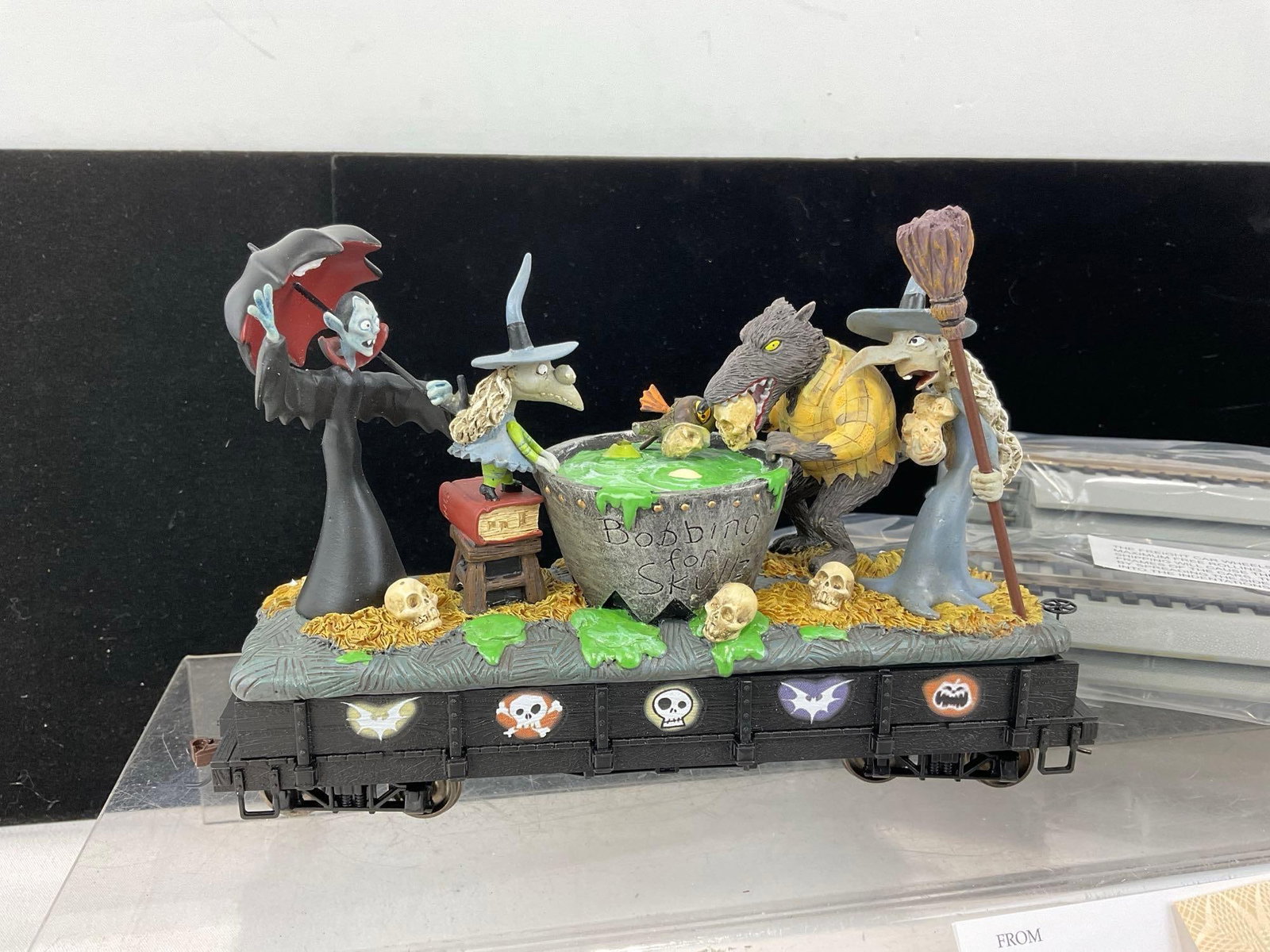 Hawthorne Village Nightmare Before Christmas Train Flat Car, Bobbing for Skullz, 4th Issue, w/COA - 2