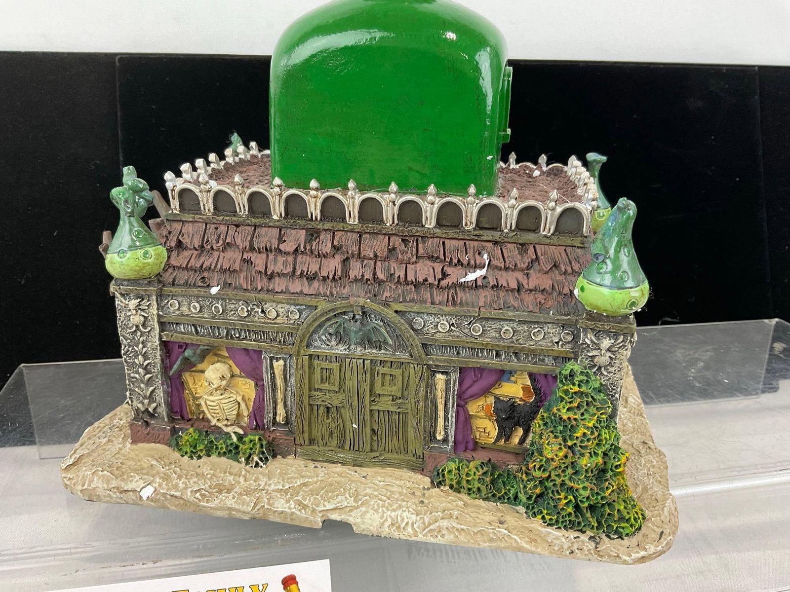 Hawthorne Village Halloween Light Up Bldg, The Munsters, Vita Moan Pharmacy, A1879, 2005 w/COA - 3