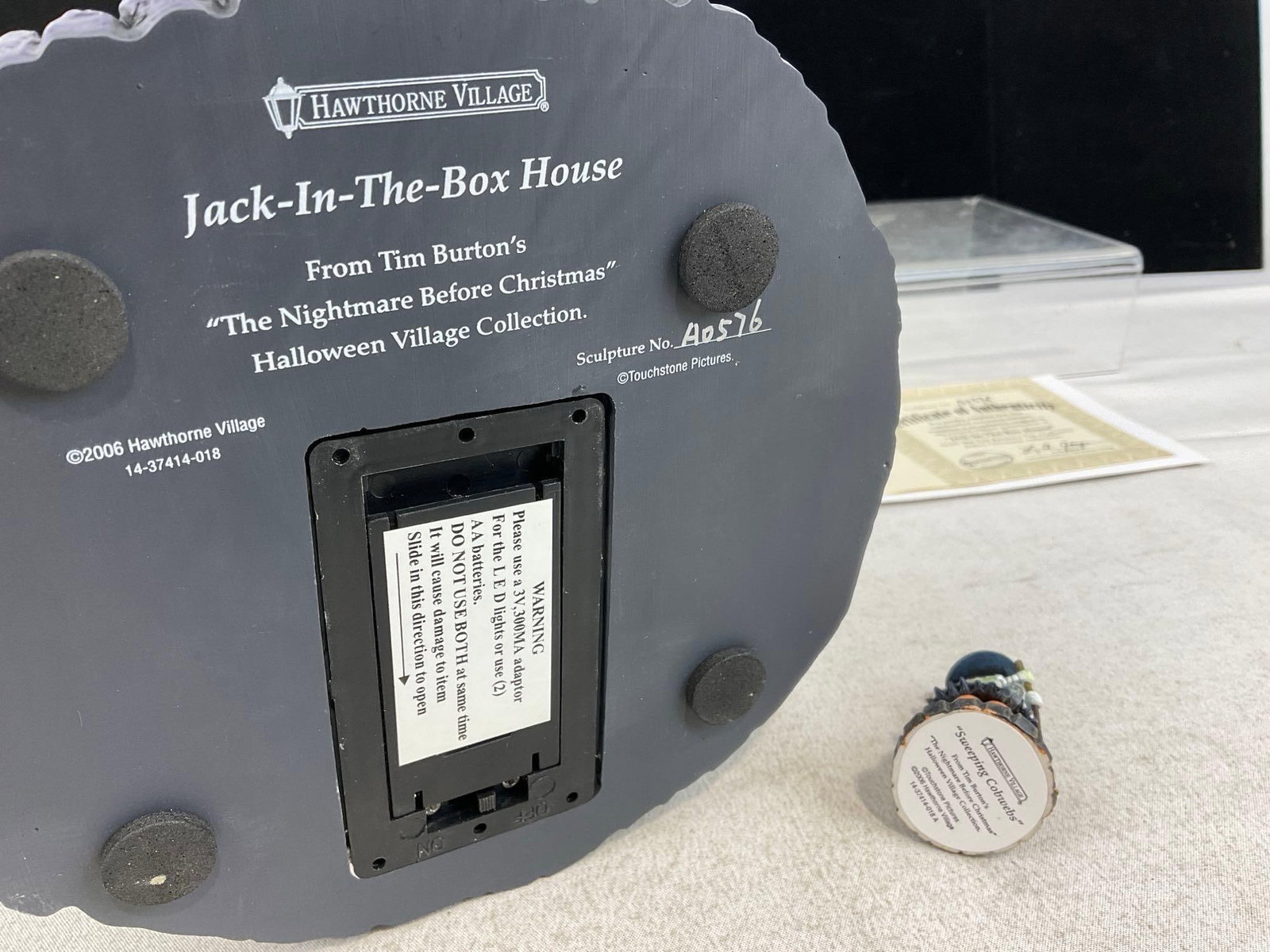 Hawthorne Village Nightmare Before Christmas Light Up Bldg, Jack-In-The-Box House A0576 2006 w/COA - 4