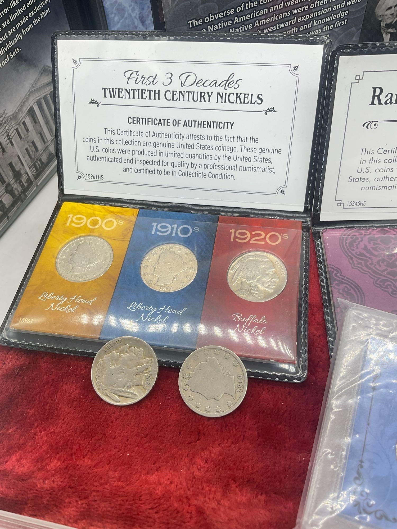 Collection of US coins 5x Buffalo Nickels , 6x Liberty Nckels, 2x Indain Head pennies, proof coins - 2
