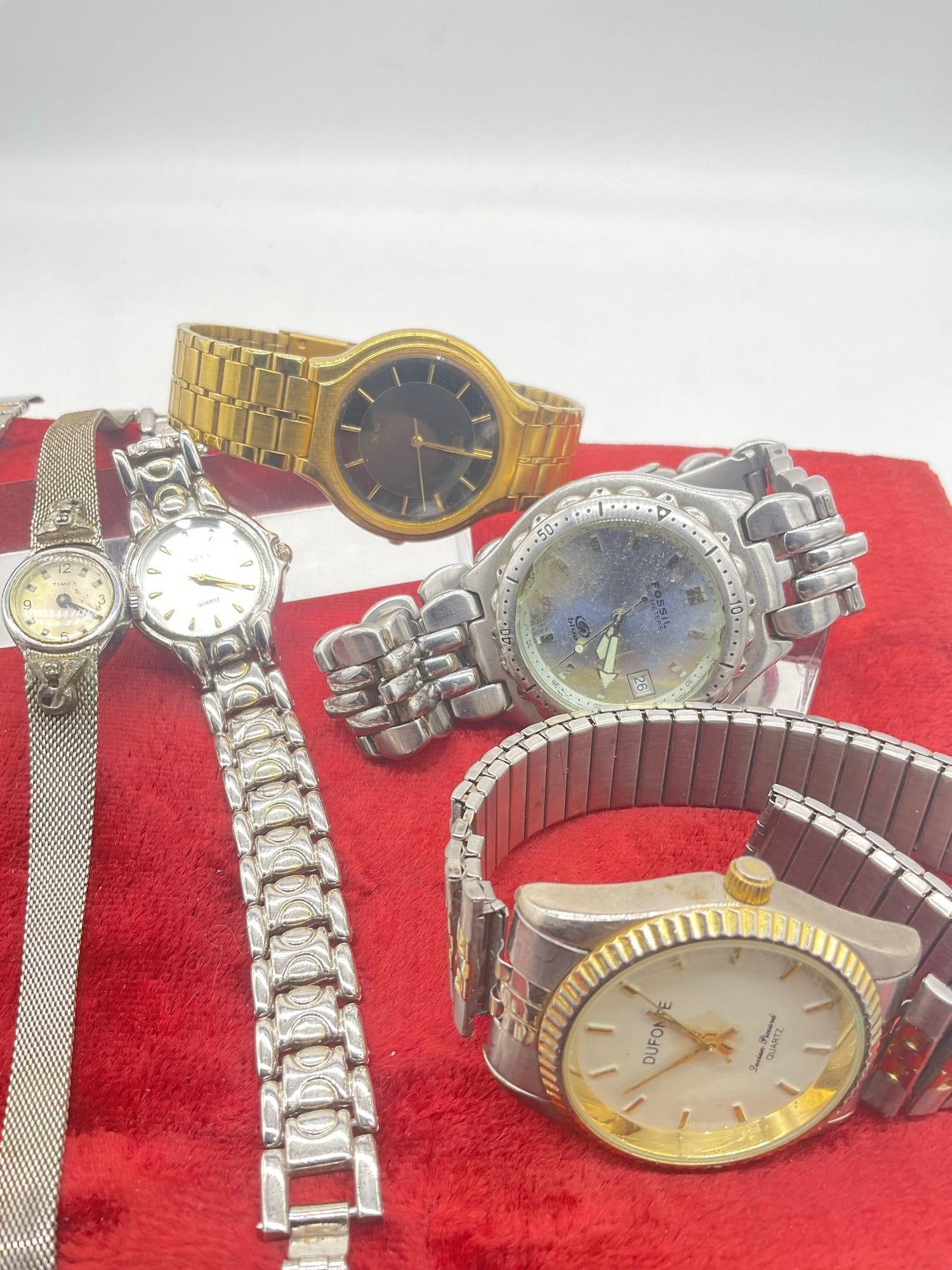 6 x mens & Womens Watches Seiko SX. Fossil Blue, Geneva, Dufonte, Navarre See pics - 3