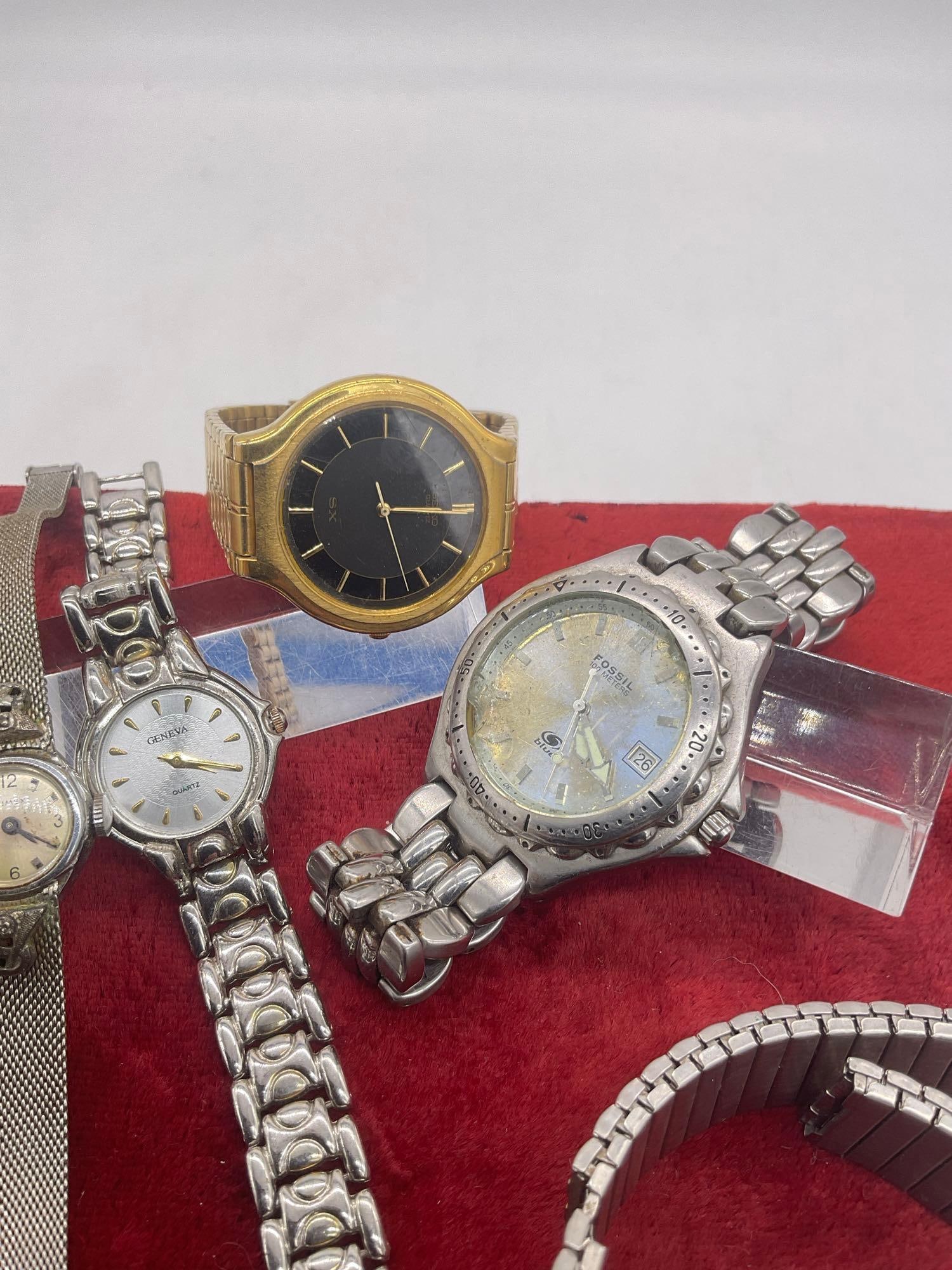 6 x mens & Womens Watches Seiko SX. Fossil Blue, Geneva, Dufonte, Navarre See pics - 5