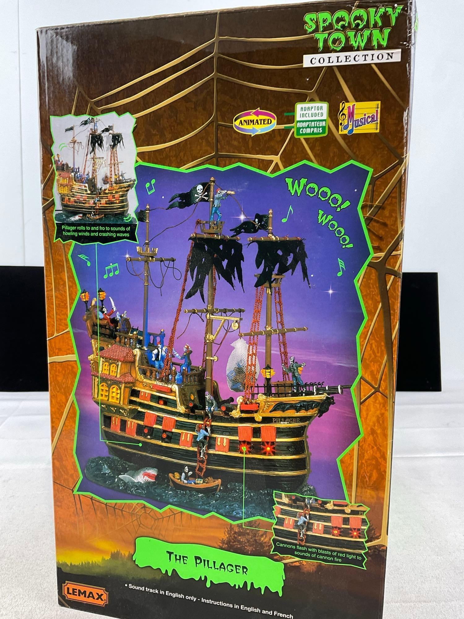 Lemax Spooky Town Figure in box, The Pillager, Skeleton ghost ship Figure - 2