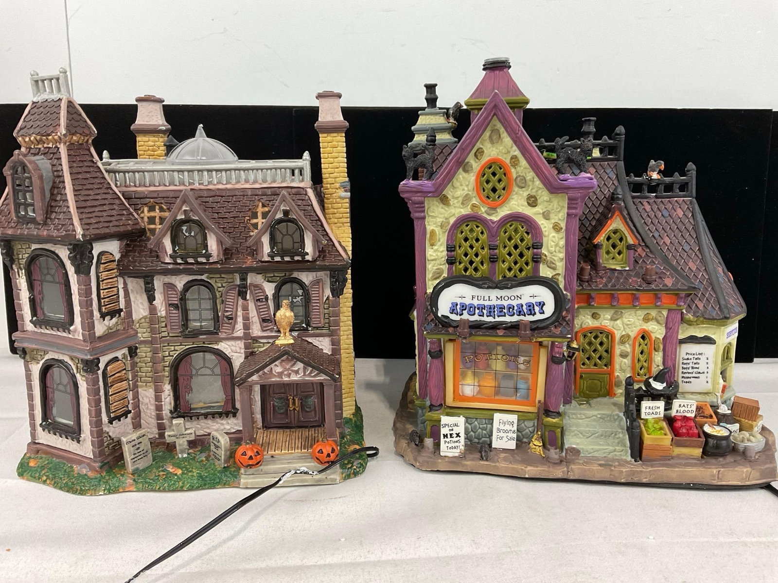 Lemax Spooky Town Figures in box, The Alford Mansion & Full Moon Apothecary - 2