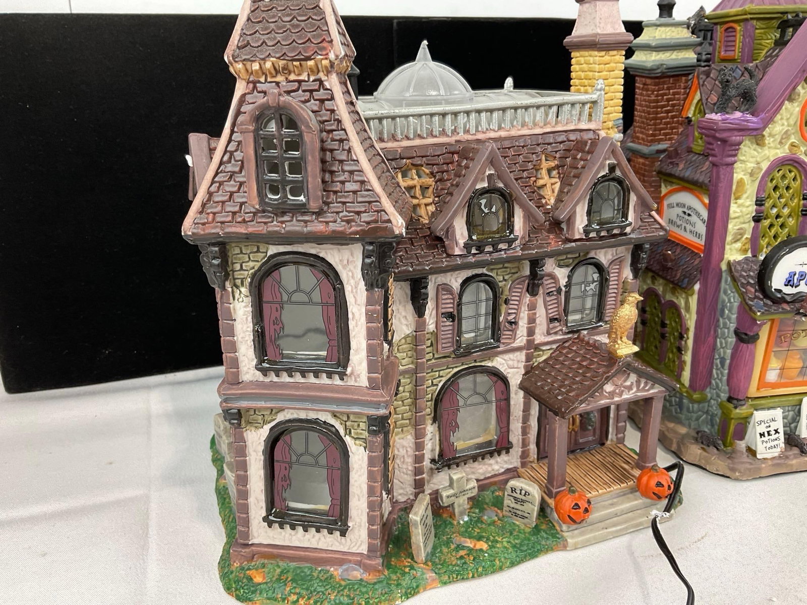Lemax Spooky Town Figures in box, The Alford Mansion & Full Moon Apothecary - 3
