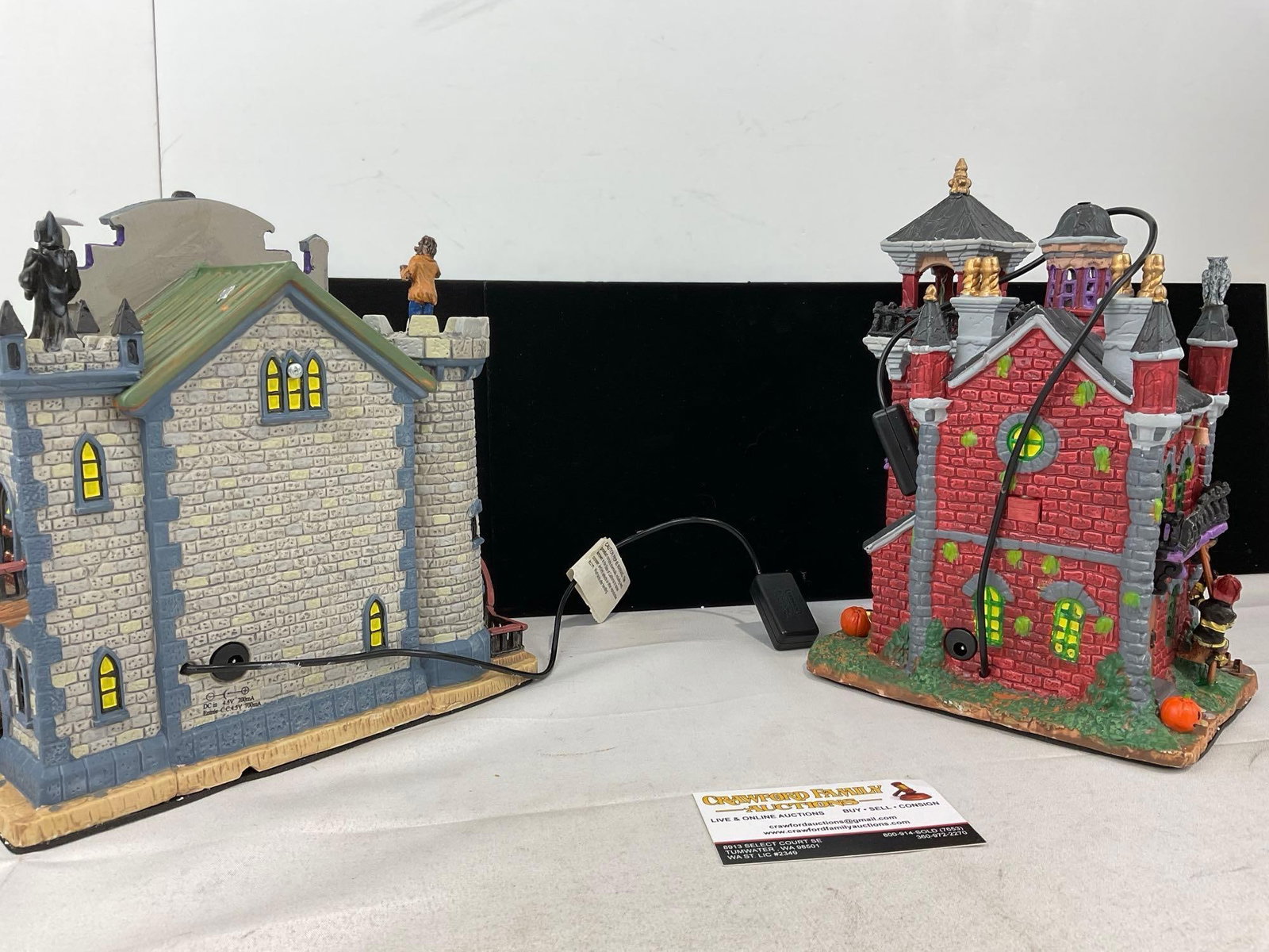 Lemax Spooky Town Figures in box, Spooky Town Funhouse & Spookytown Fire Department - 3