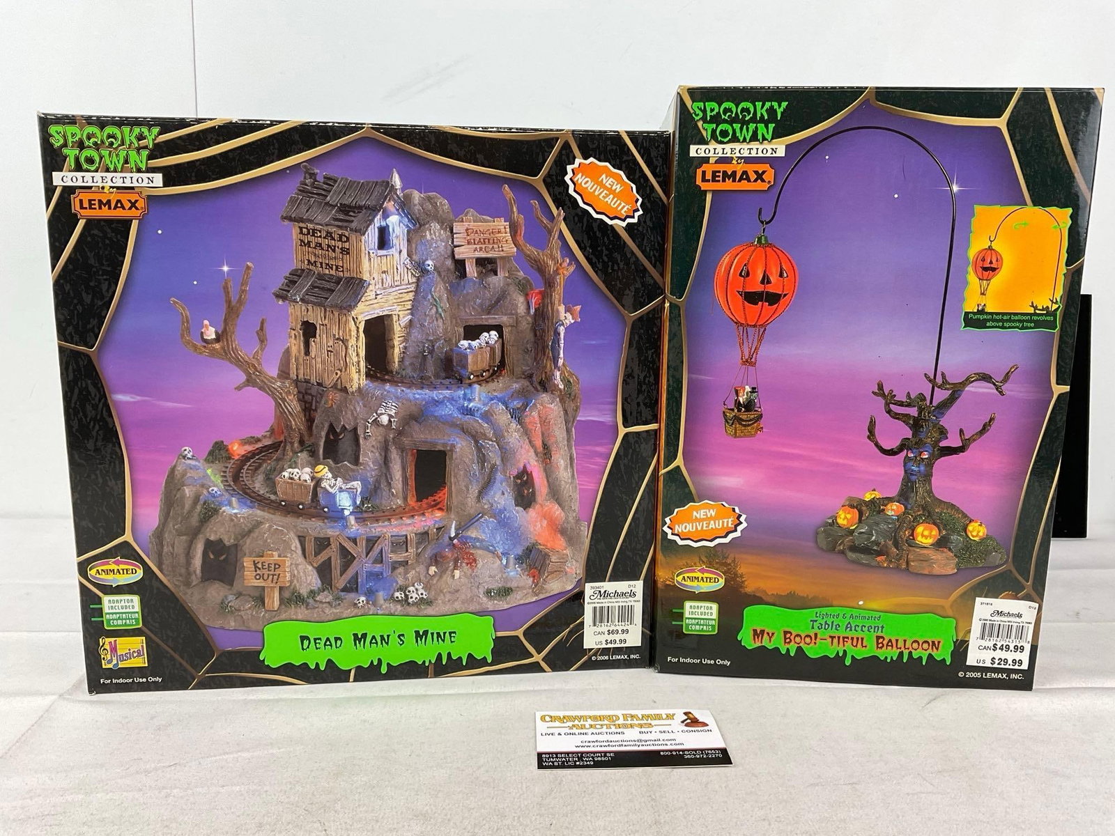 Lemax Spooky Town Figures in box, Dead Mans Mine & My Bootiful Balloon (1 of 5)
