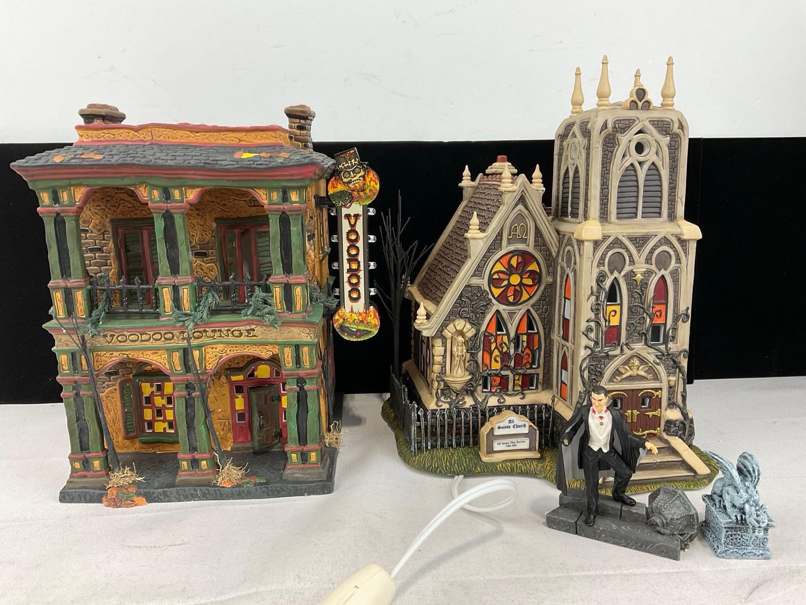 Department 56 in packaging, Halloween Voodoo Lounge & All Saints Church All Hallows Eve - 3