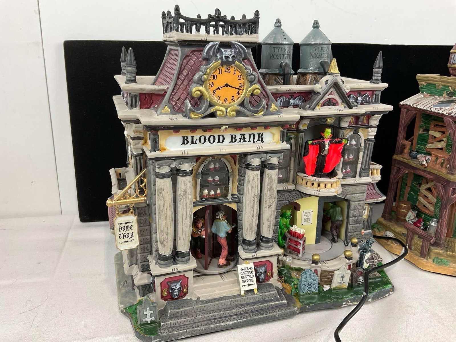 Lemax Spooky Town Figures in box, The Blood Bank & Dry Gulch Hotel - 5