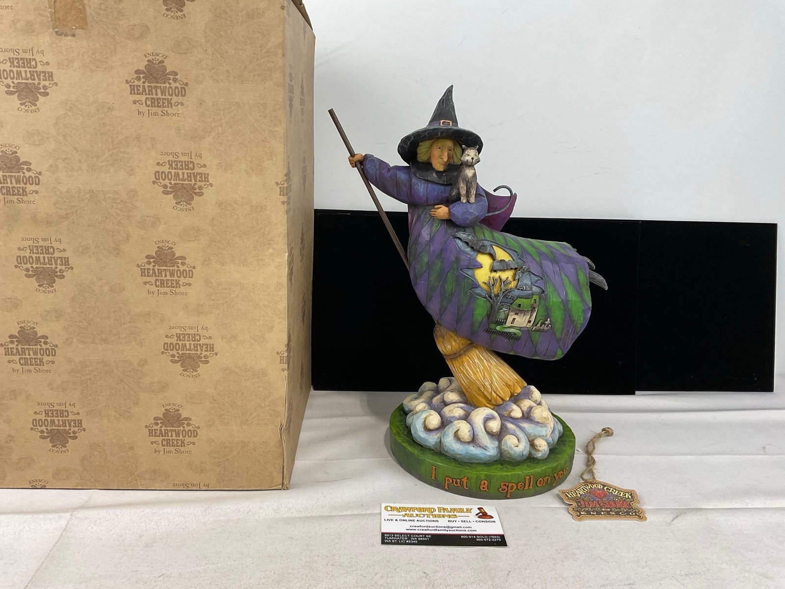 Jim Shore Heartwood Creek Halloween Figure, titled I Put A Spell On You, #118102 in box (1 of 4)